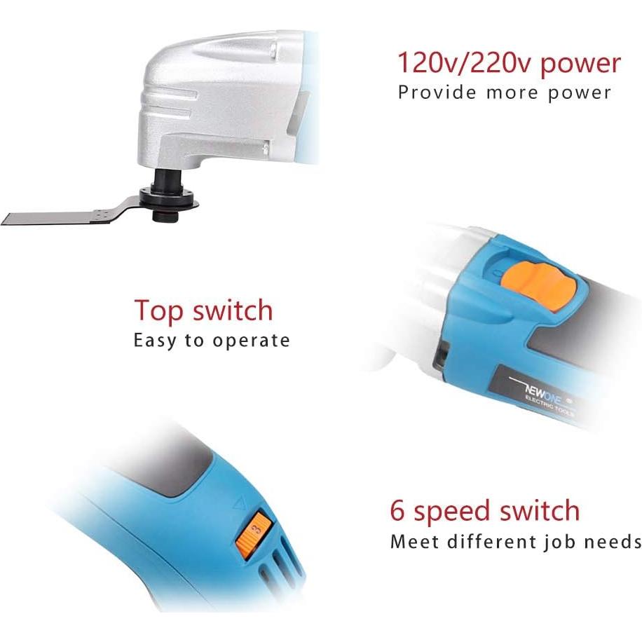 Herramienta Oscilante Multifuncional NEWONE 1.8A con 20 Accesorios