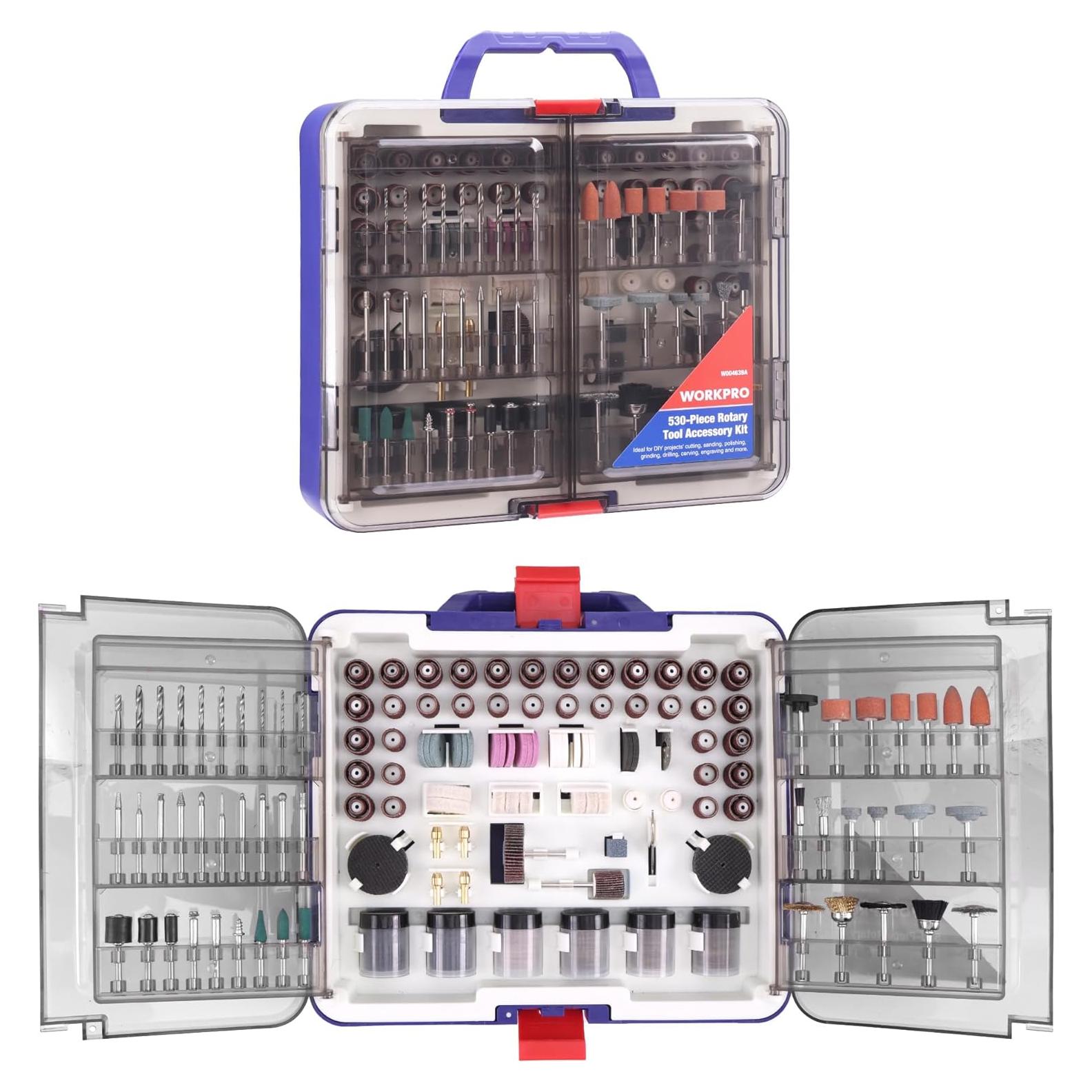 Kit de Accesorios para Herramienta Rotativa WORKPRO 530 Piezas