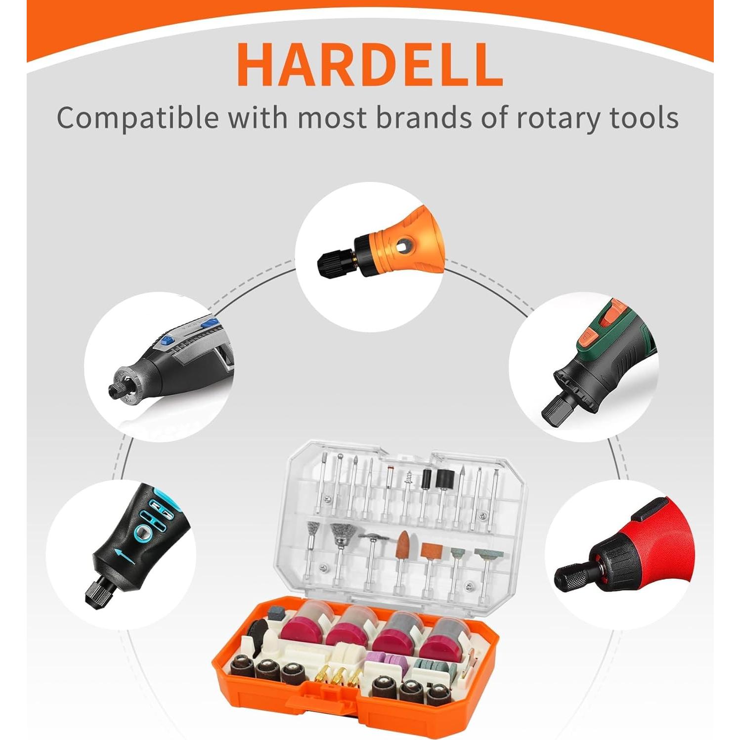 Kit de Accesorios para Herramienta Rotativa HARDELL 227 Piezas