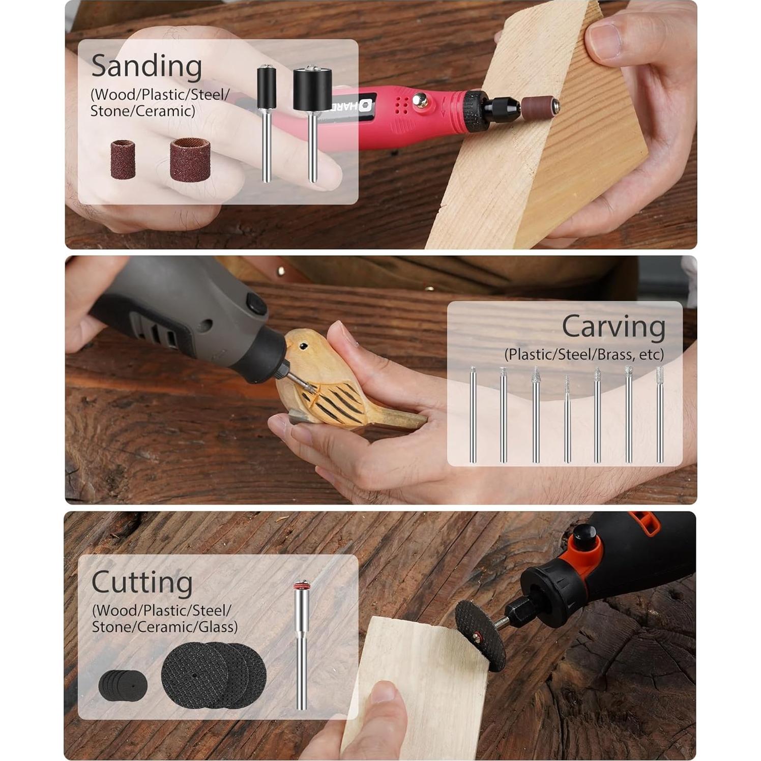 Kit de Accesorios para Herramienta Rotativa HARDELL 227 Piezas