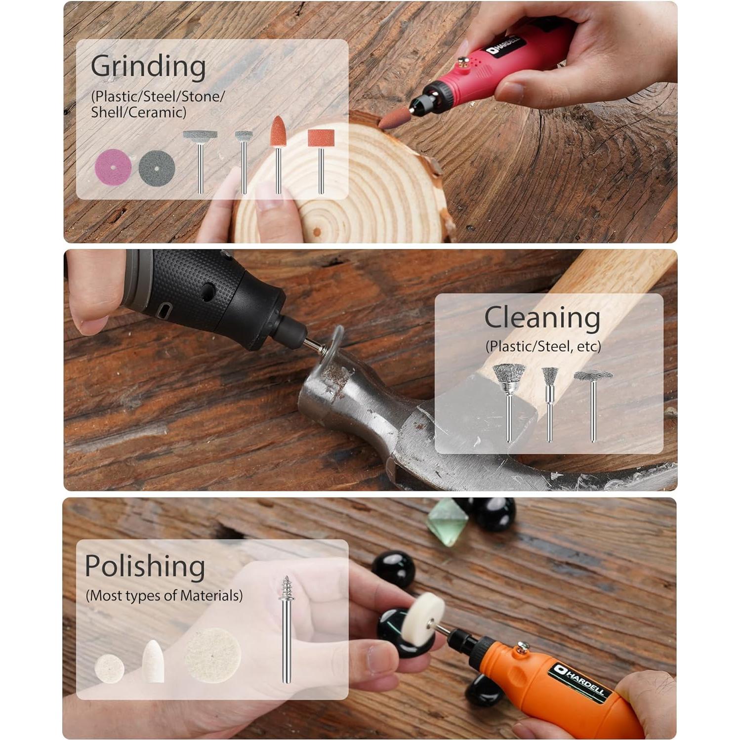 Kit de Accesorios para Herramienta Rotativa HARDELL 227 Piezas