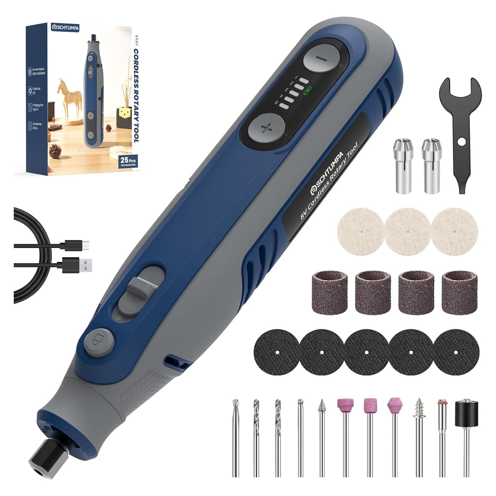 Herramienta Rotativa Inalámbrica SCHTUMPA 8V 25 Accesorios