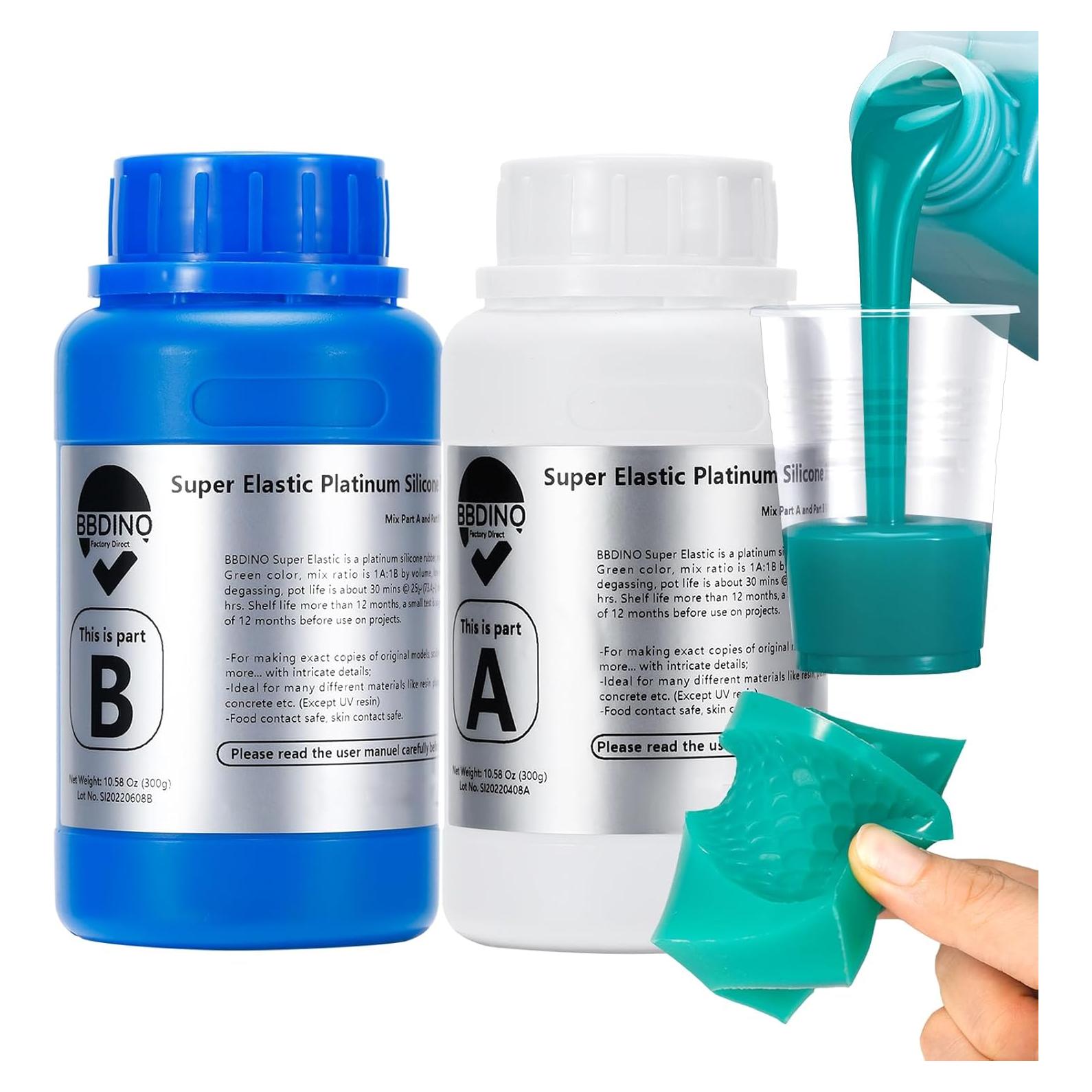 Kit de Moldes de Silicona BBDINO 600 g Verde Jade 1:1