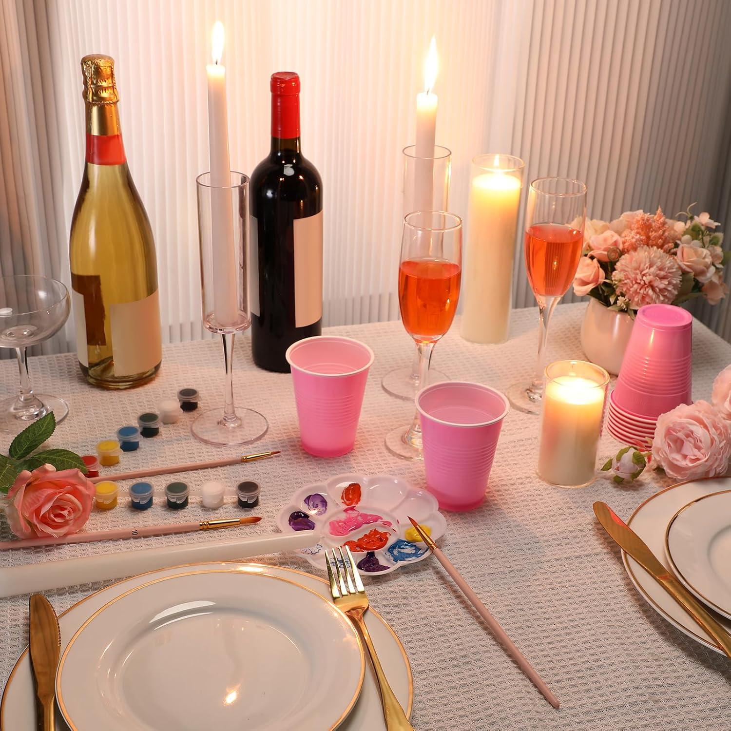 Kit de Pintura de Velas Resholder 64 Pcs - 16 Velas Blancas, 24 Pinceles, 96 Colores