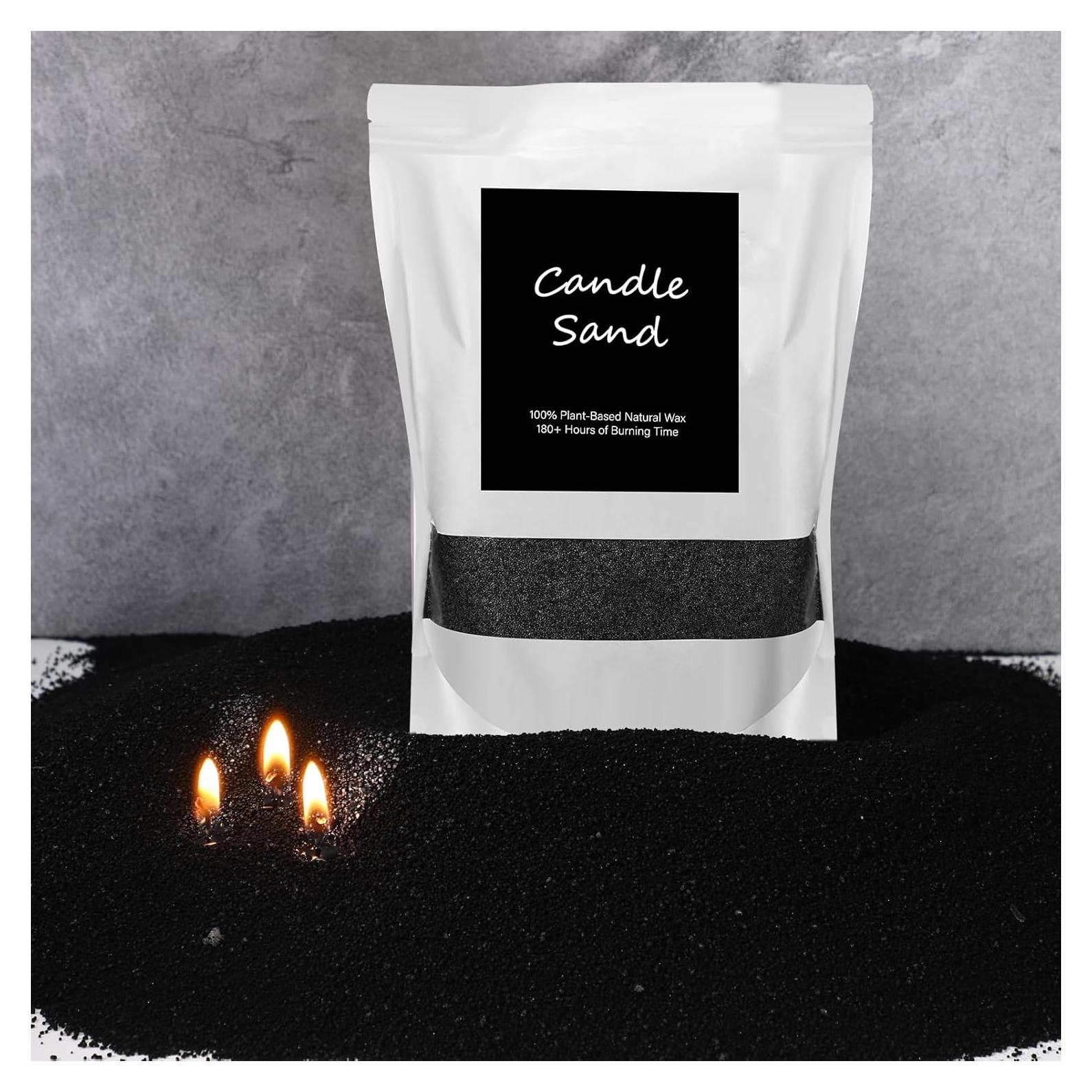 Kit de Velas de Arena MTLEE 1.5 kg con 20 Mechas - Negro