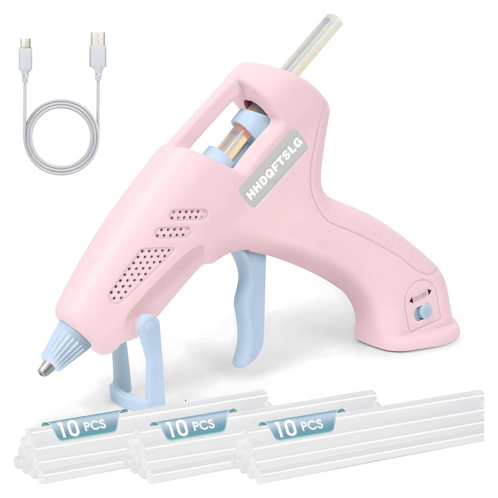 Pistola de Silicona Caliente Inalámbrica HHDQFTSLG 20W Rosa