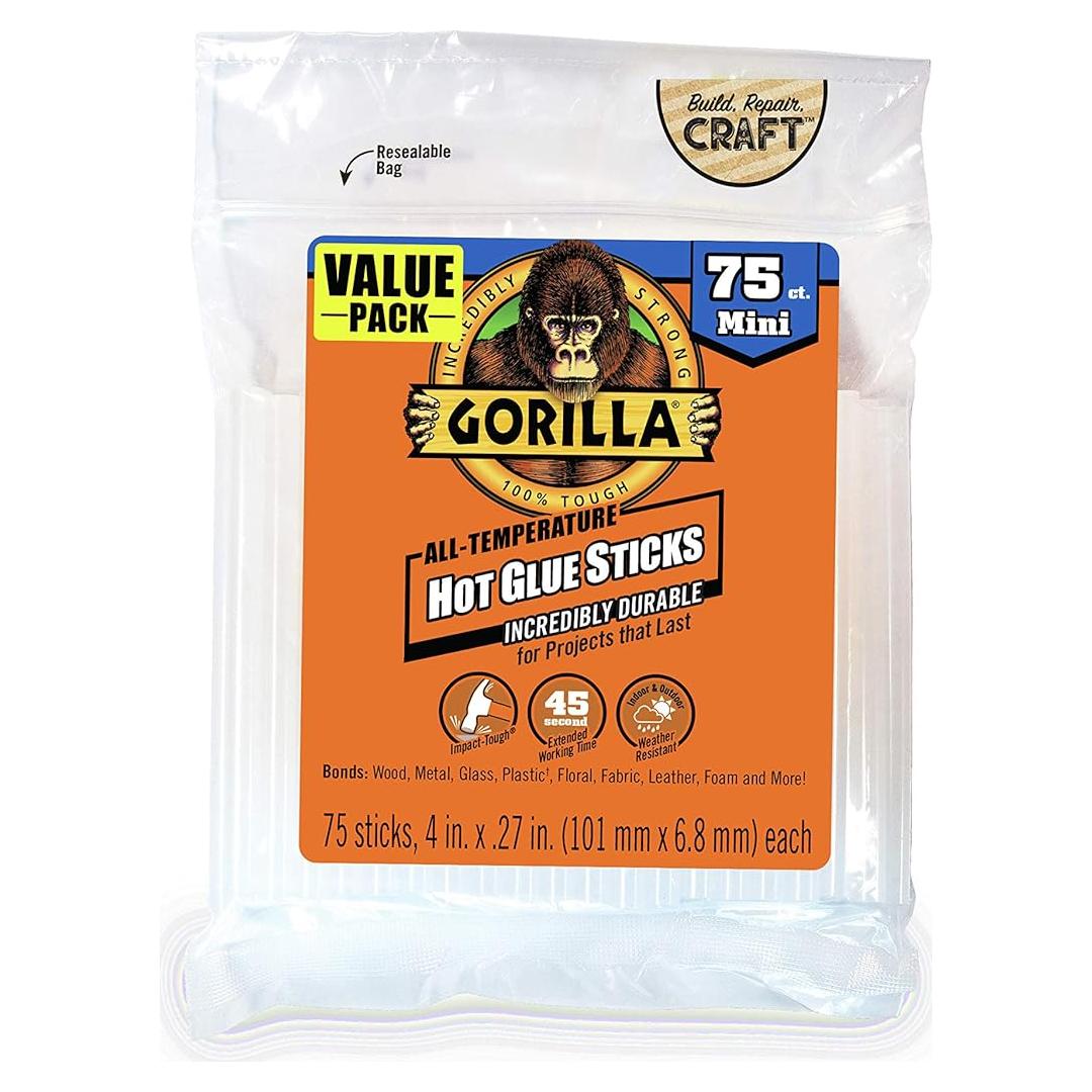 Palitos de Pegamento Caliente Gorilla Mini 75 Unidades 10.16 cm