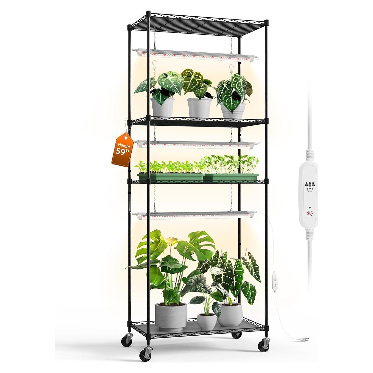 Estante para Plantas Bstrip con Luz de Crecimiento 72W 150cm