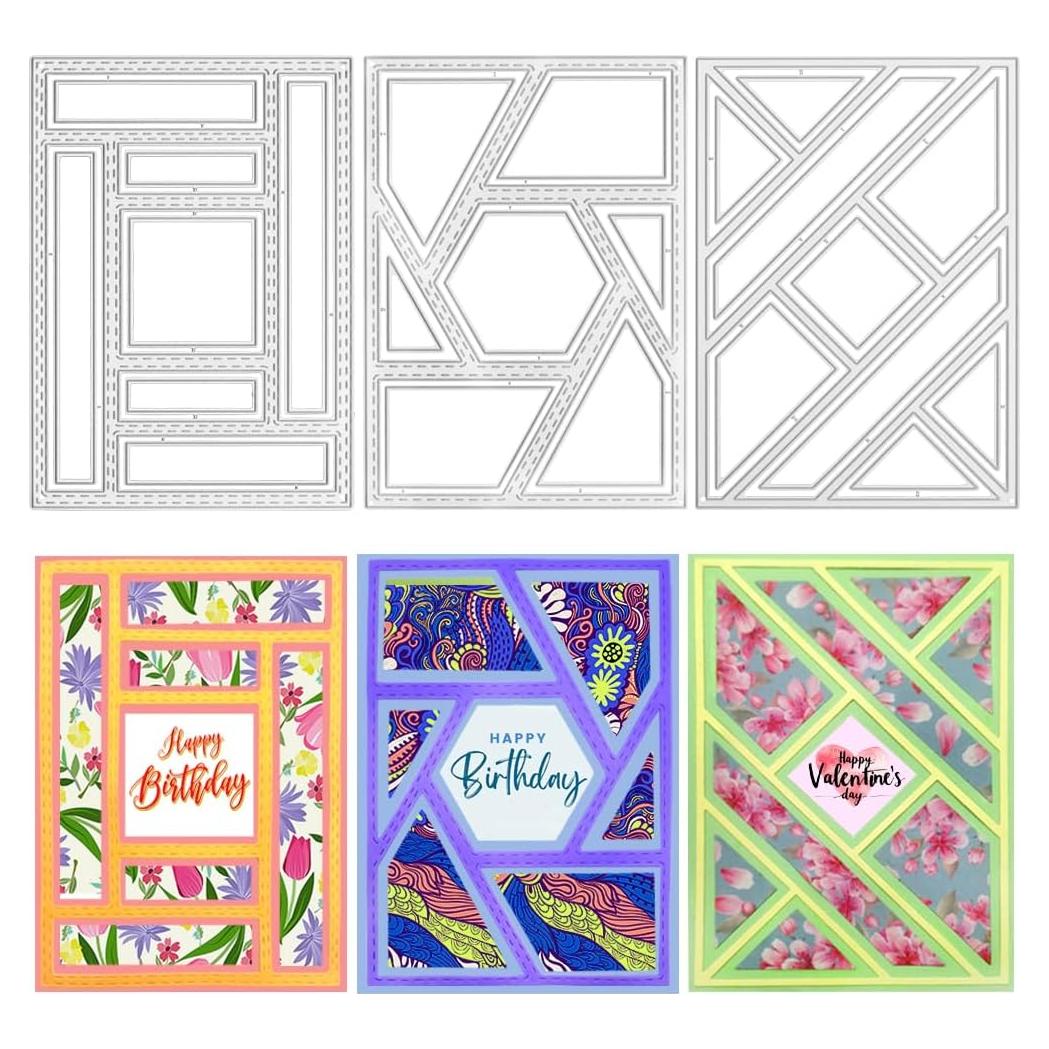 Troqueles de Corte Rectangulares AFUNTA 3 Piezas Acero al Carbono