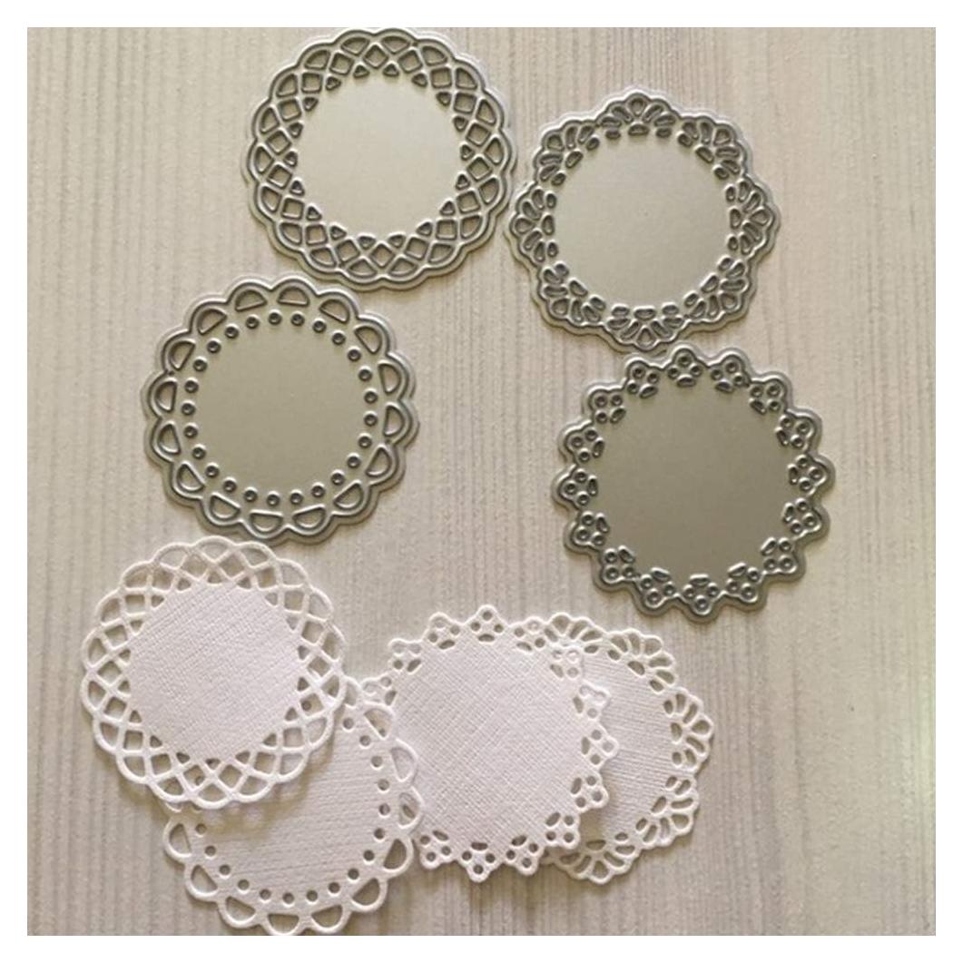 Juego de Troqueles de Corte VVS - 4 Patrones Flores Plata
