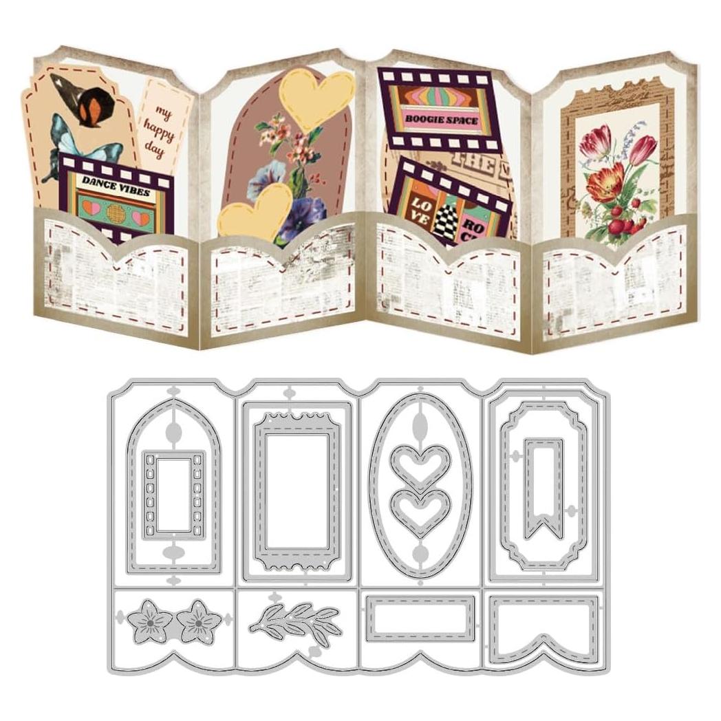 Troqueles de Corte para Tarjeta de Felicitación Plegable DELORIGIN