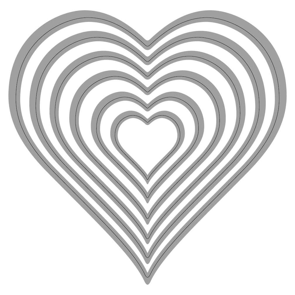 Troqueles de Corazón Bira Craft - 6 Piezas para Manualidades