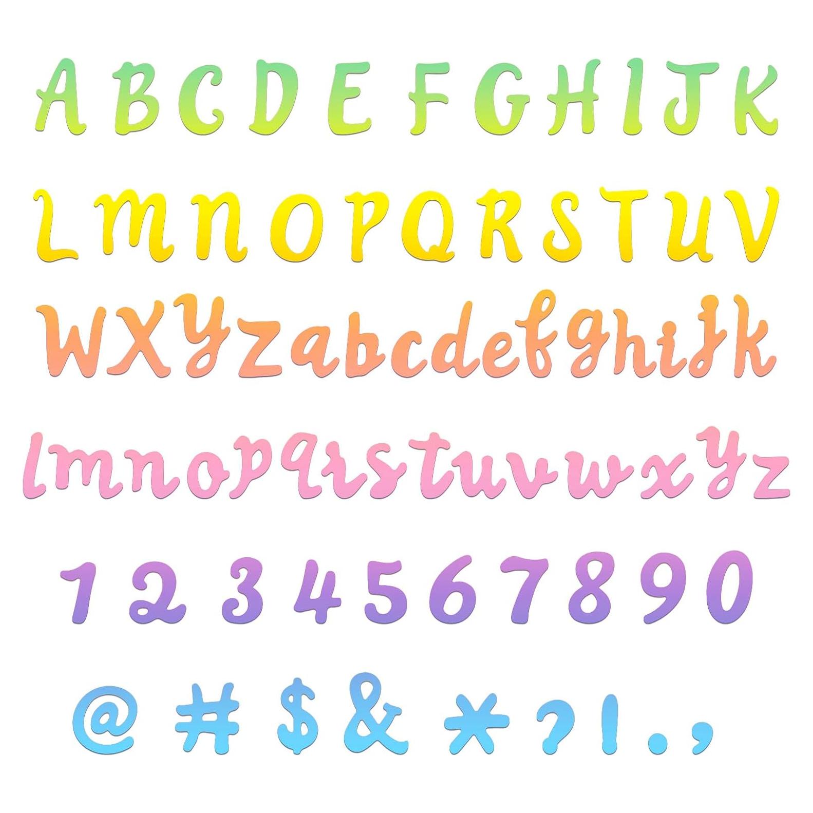 Troqueles de Letras y Números INFUNLY 71pcs para Scrapbooking