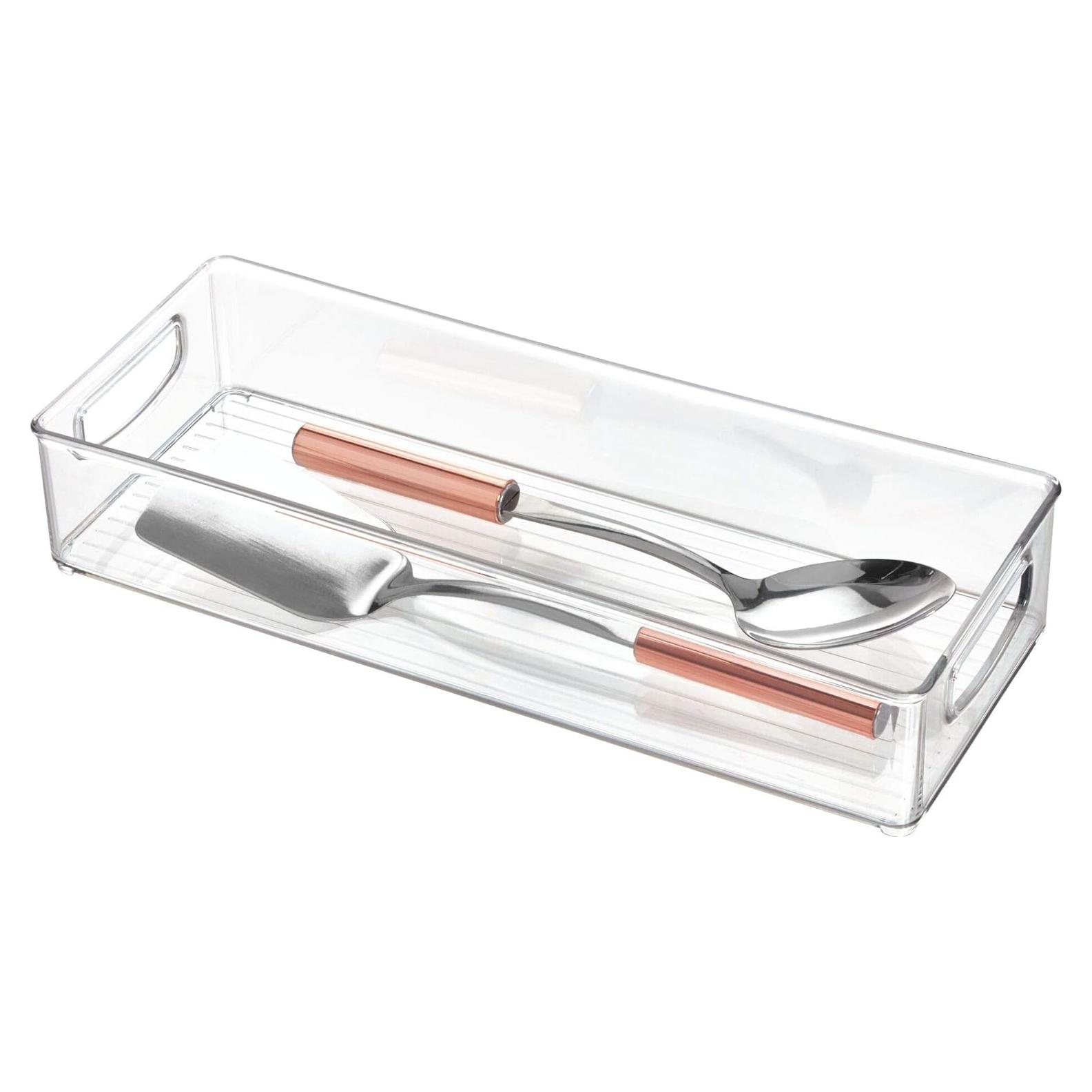 Contenedor Apilable de Plástico iDesign 40.6x15.2 cm Transparente