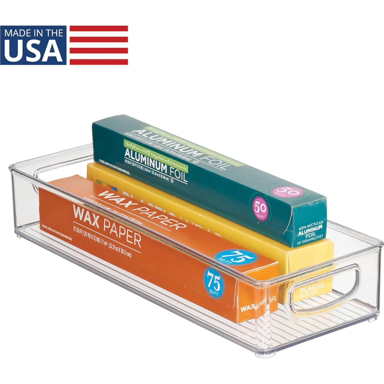 Contenedor Apilable de Plástico iDesign 40.6x15.2 cm Transparente