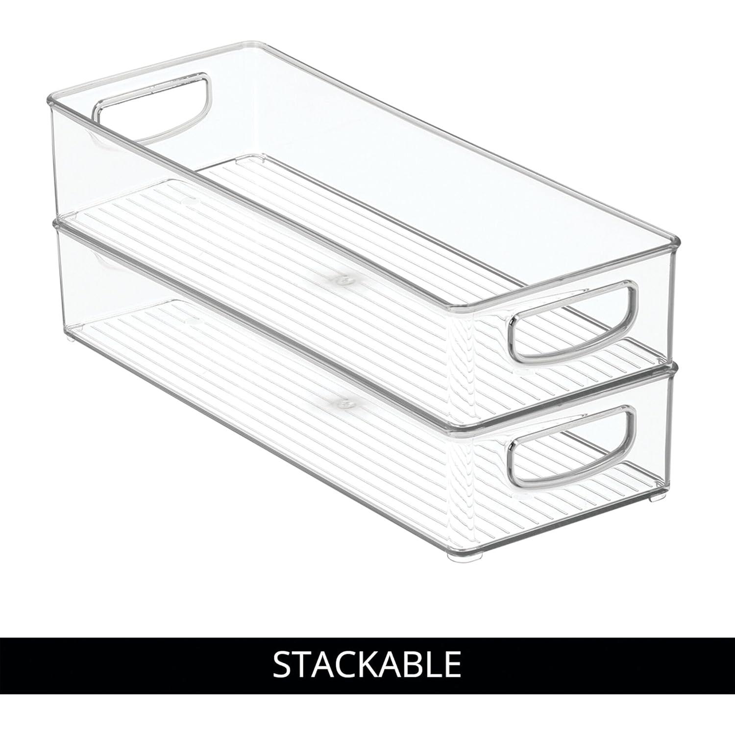 Contenedor Apilable de Plástico iDesign 40.6x15.2 cm Transparente