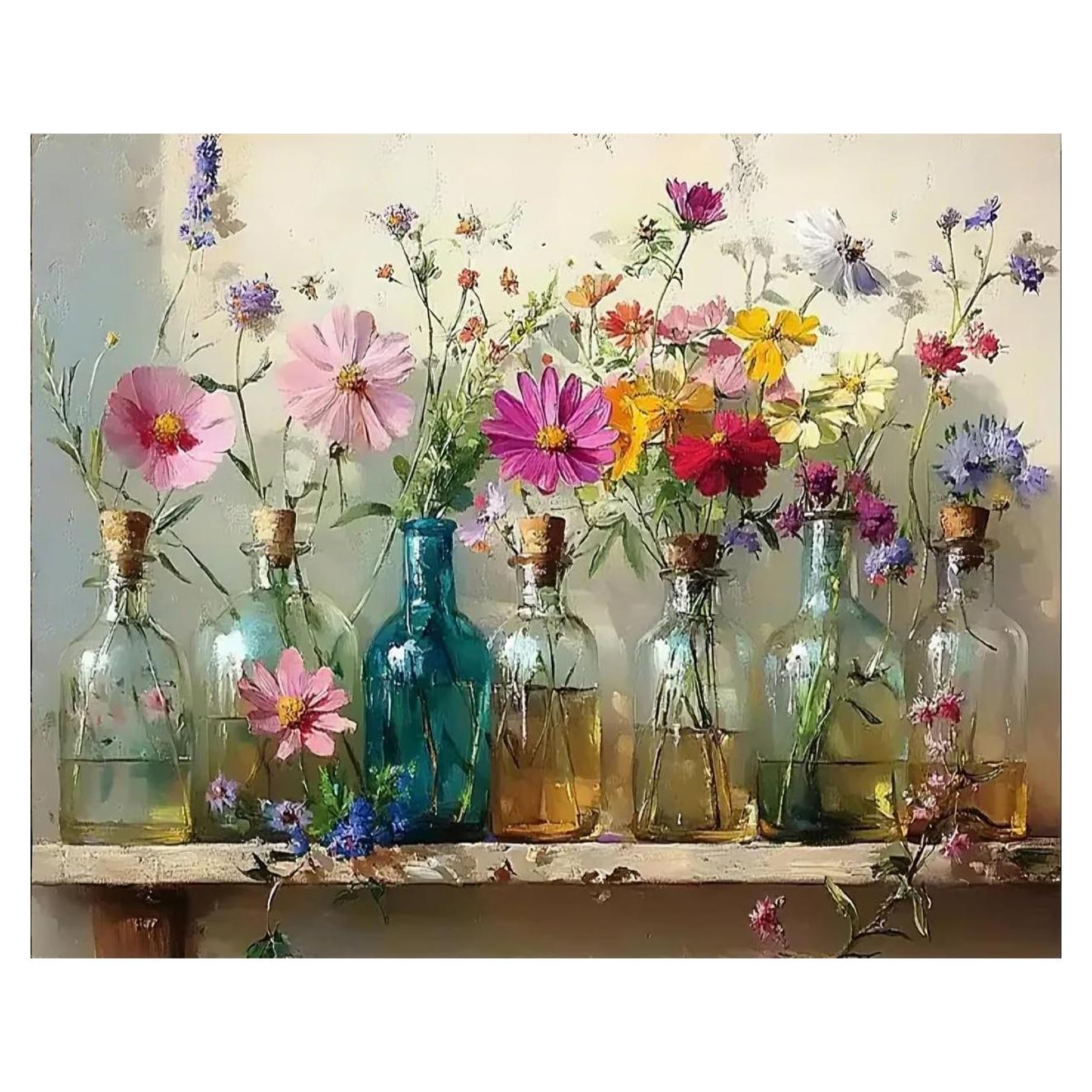 Pintura por Números Apcufir Adultos Flores Silvestres 40x50 cm