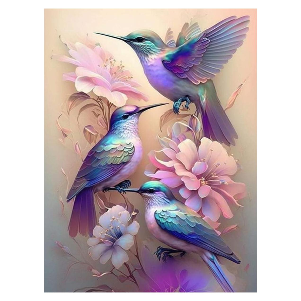 Pintar por Números MjhRcll Colibrí 50x40 cm para Adultos