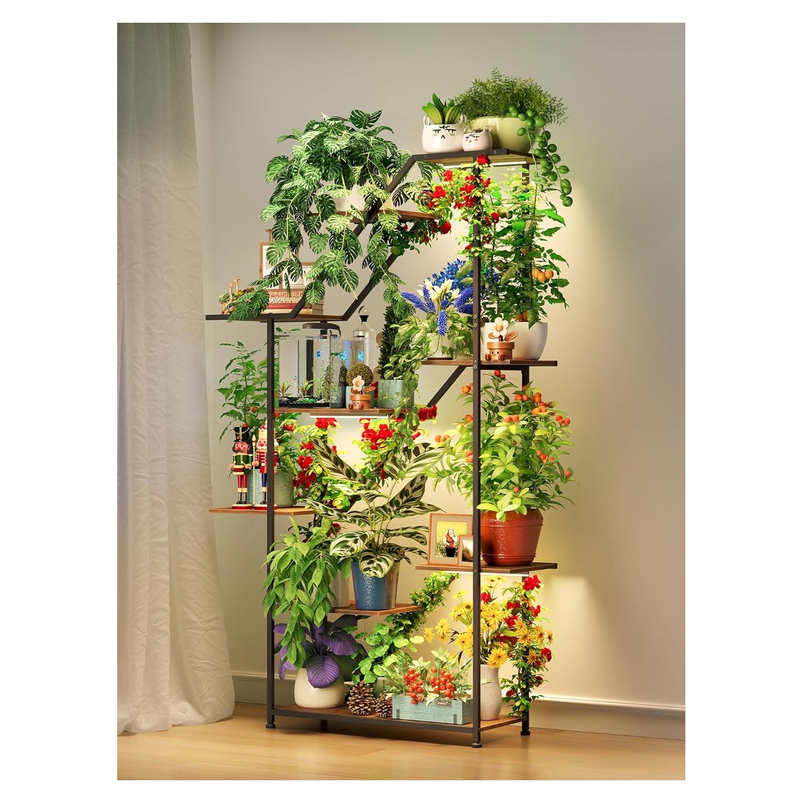 Soporte de Planta Iluminado MemoCastle 160cm con Luces LED