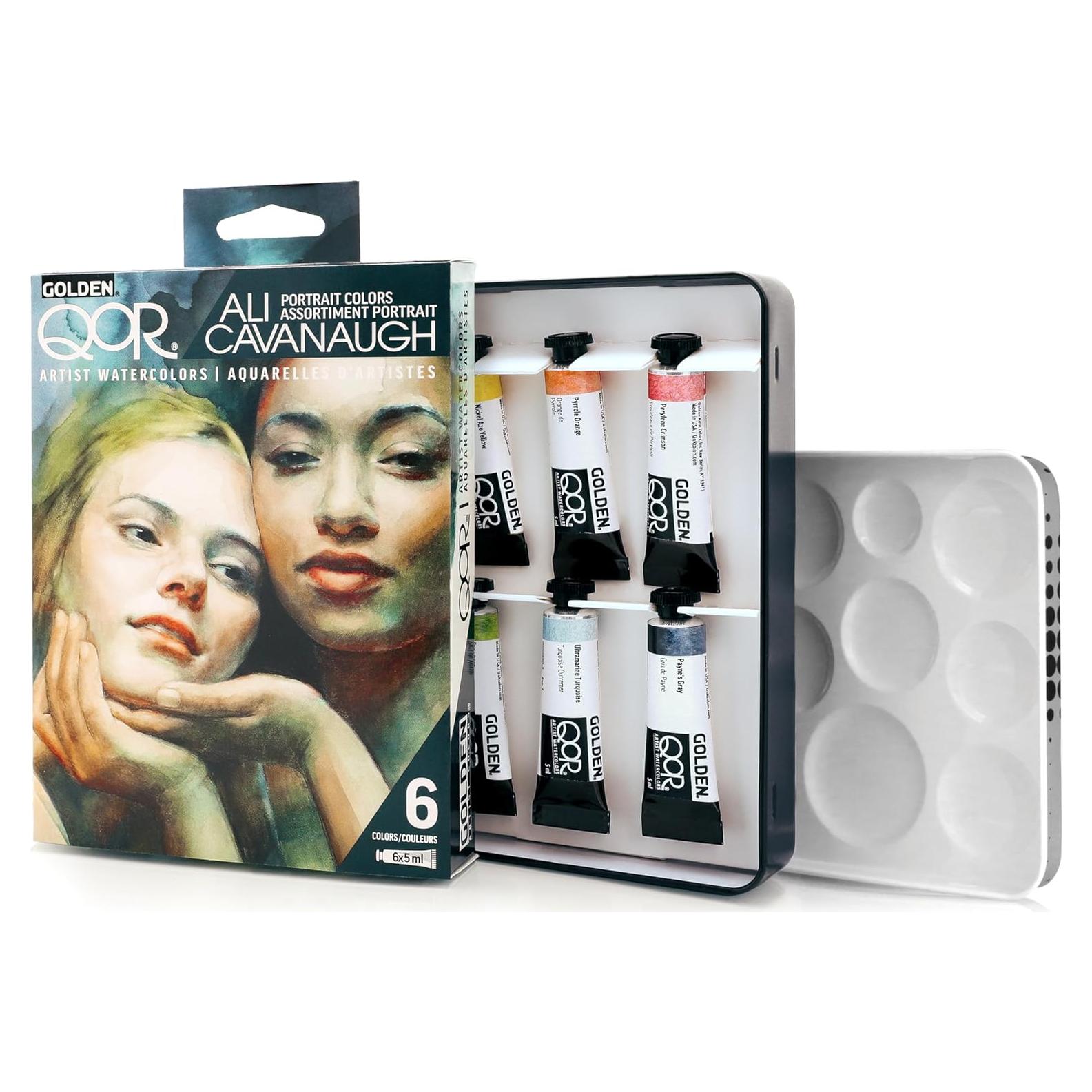 Conjunto de Acuarelas Profesionales Golden QoR 6 x 5 ml Retrato