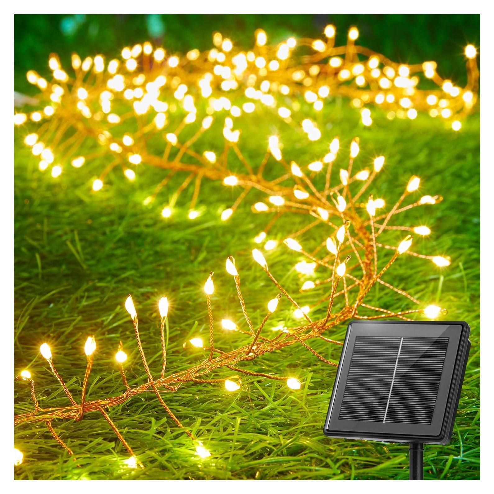 Luces de Cuerda Solares Brightown 2.99m 120 LEDs Blanco Cálido