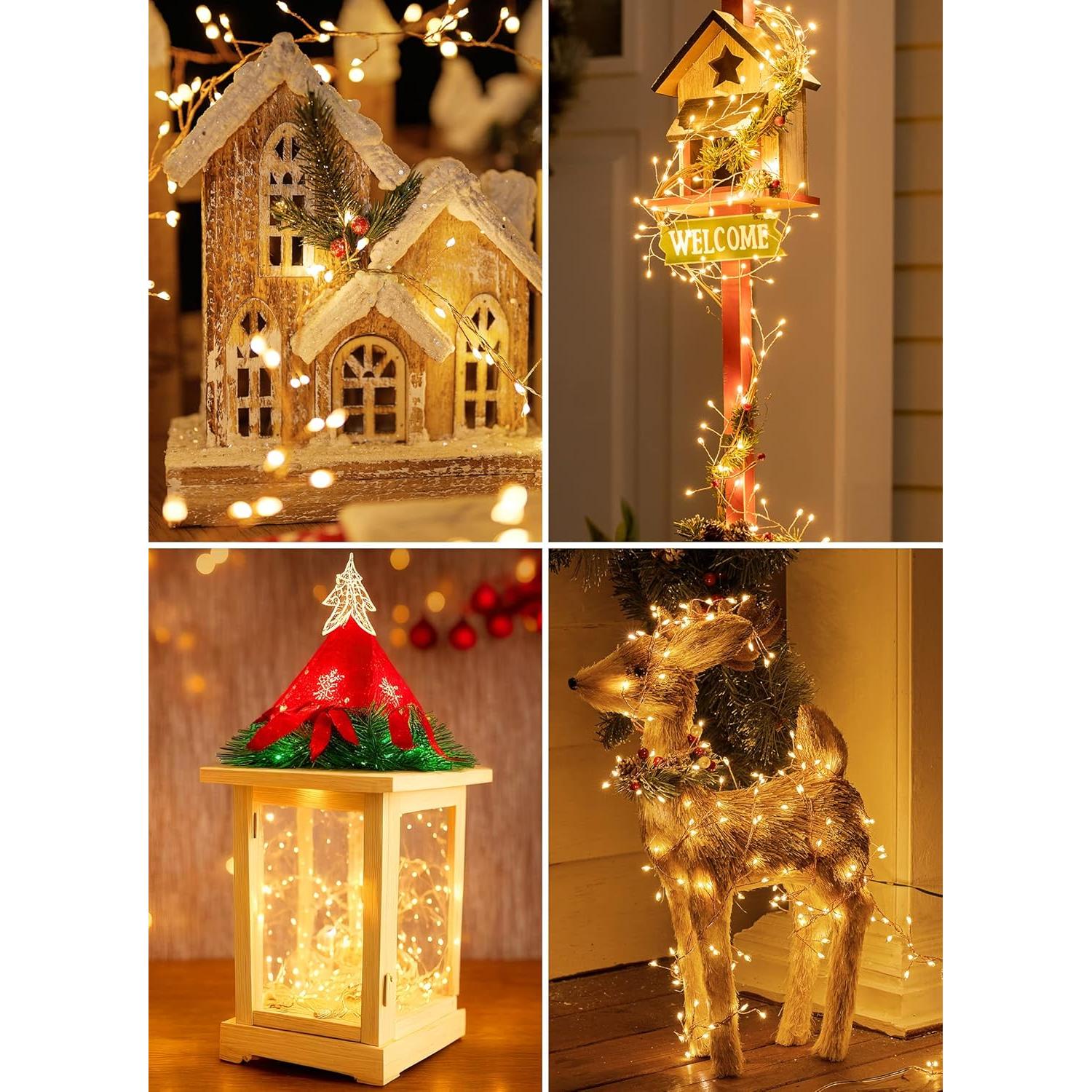 Luces de Cuerda Solares Brightown 2.99m 120 LEDs Blanco Cálido