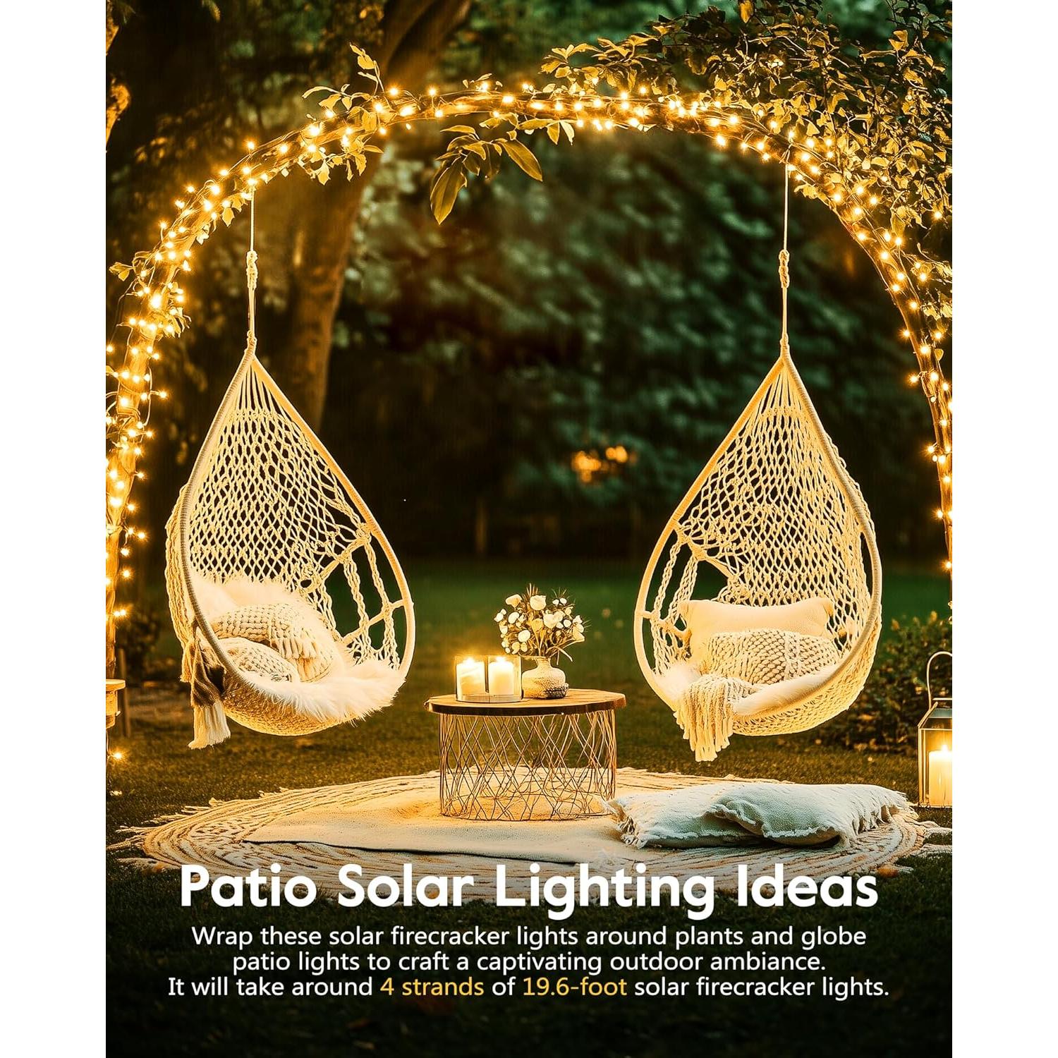 Luces de Cuerda Solares Brightown 2.99m 120 LEDs Blanco Cálido