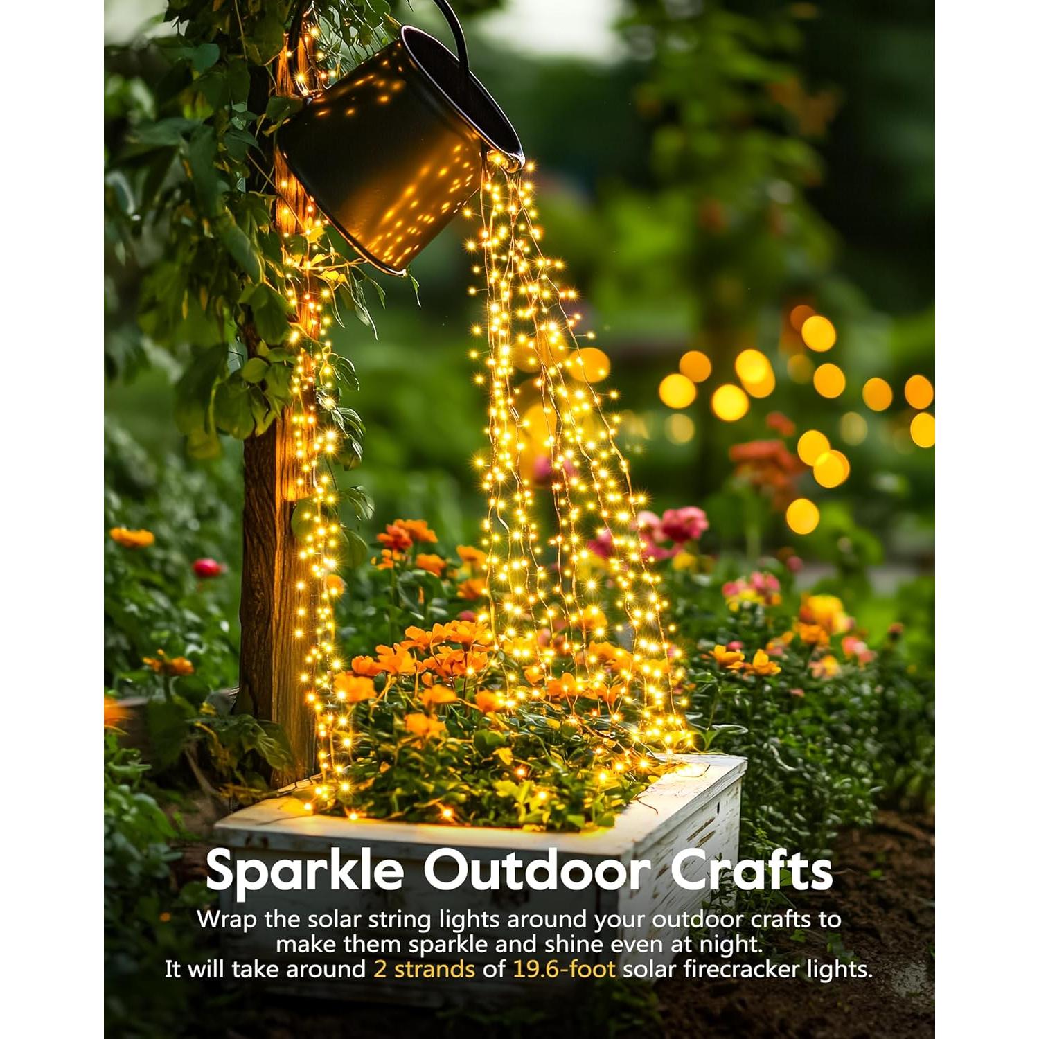 Luces de Cuerda Solares Brightown 2.99m 120 LEDs Blanco Cálido