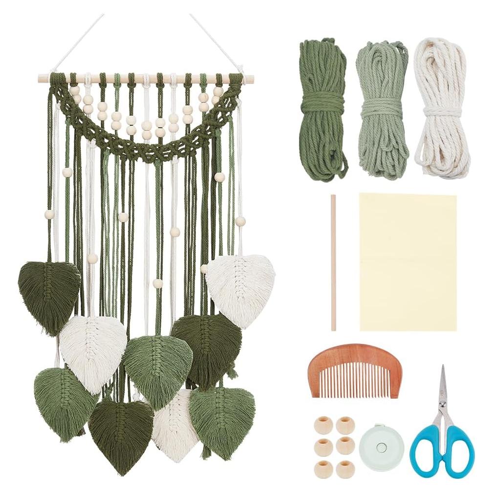 Kit de Colgante de Pared de Hoja de Macramé ORIGACH DIY