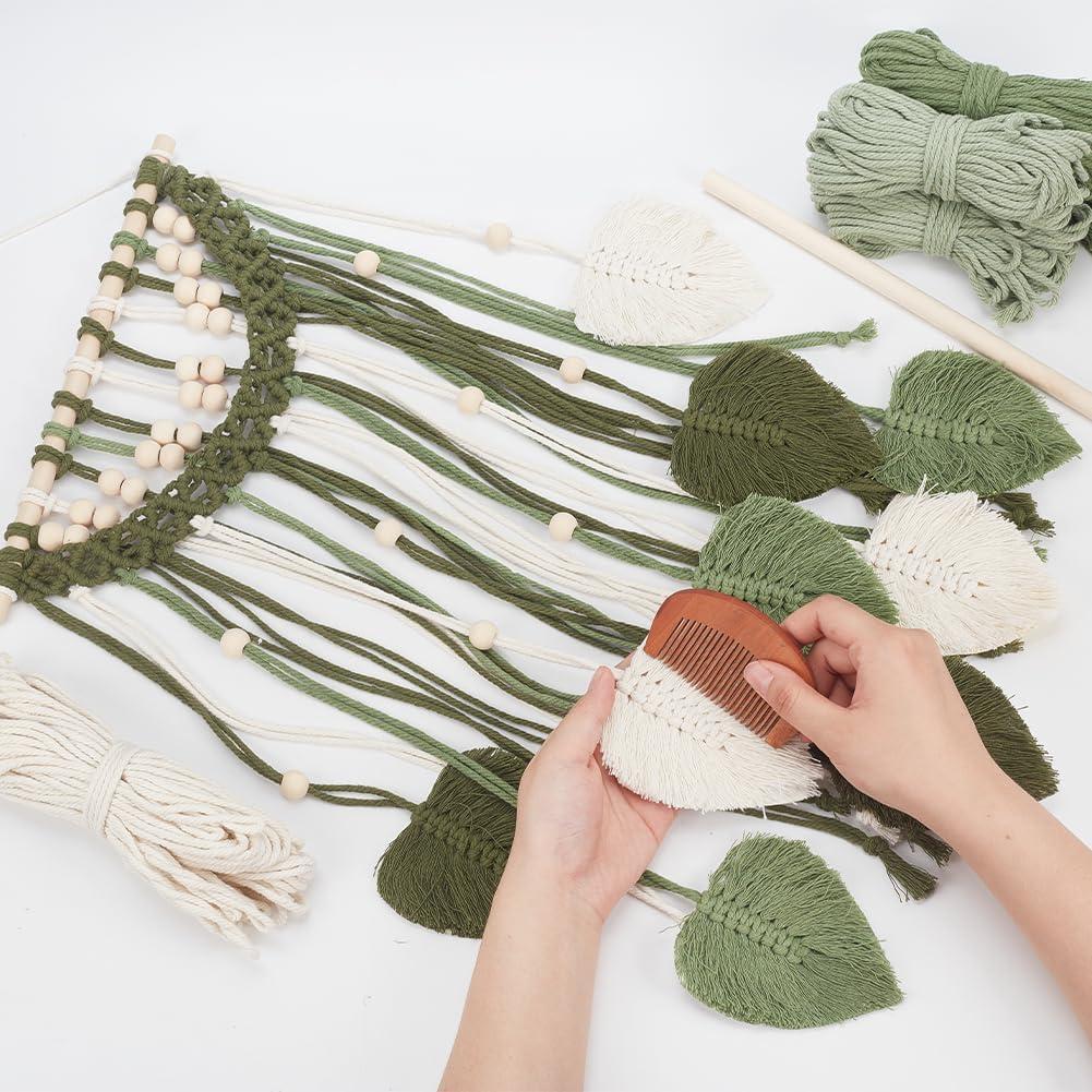 Kit de Colgante de Pared de Hoja de Macramé ORIGACH DIY