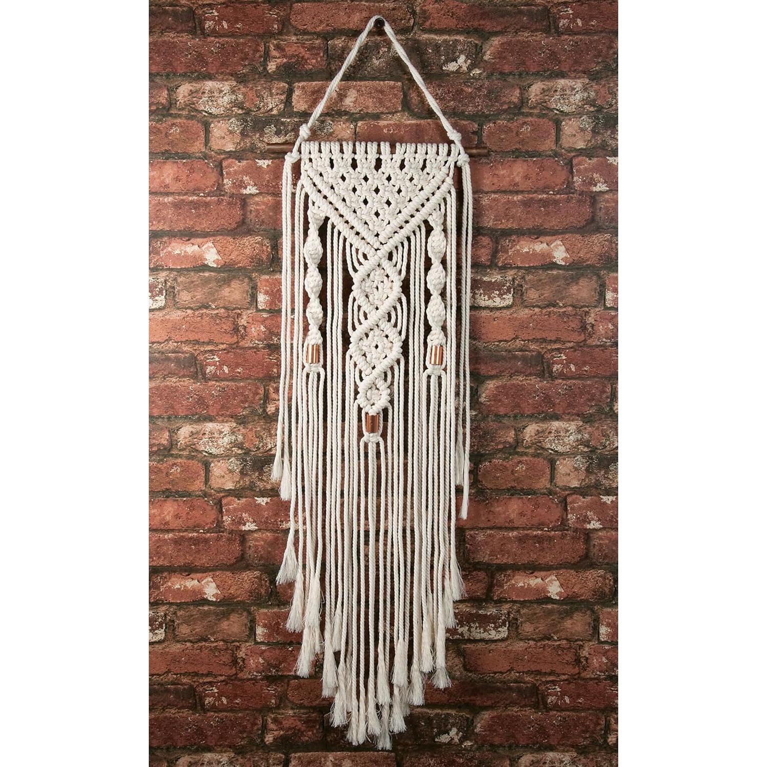 Kit de Colgador de Pared de Macramé Roble Sólido - Doble Torcido