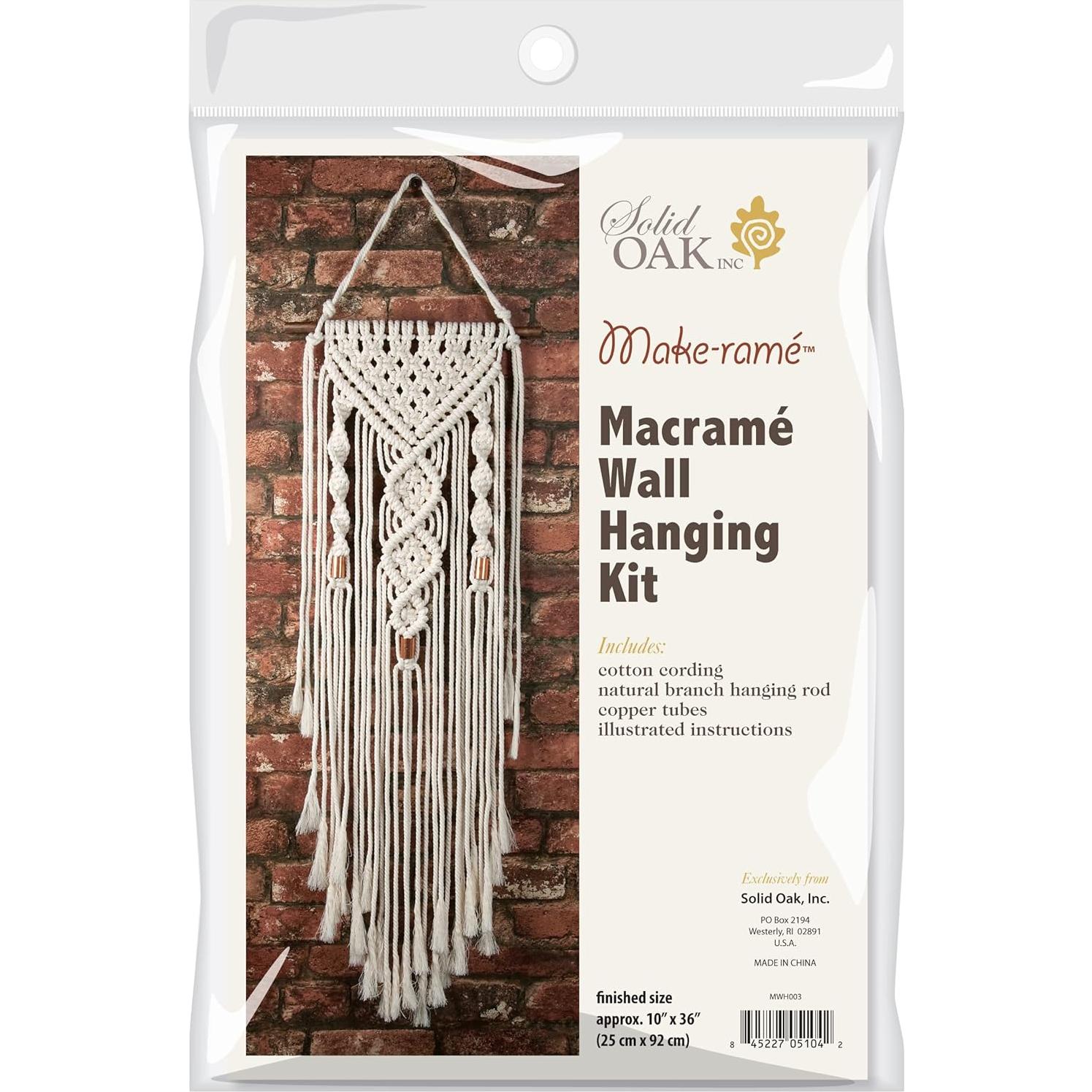 Kit de Colgador de Pared de Macramé Roble Sólido - Doble Torcido