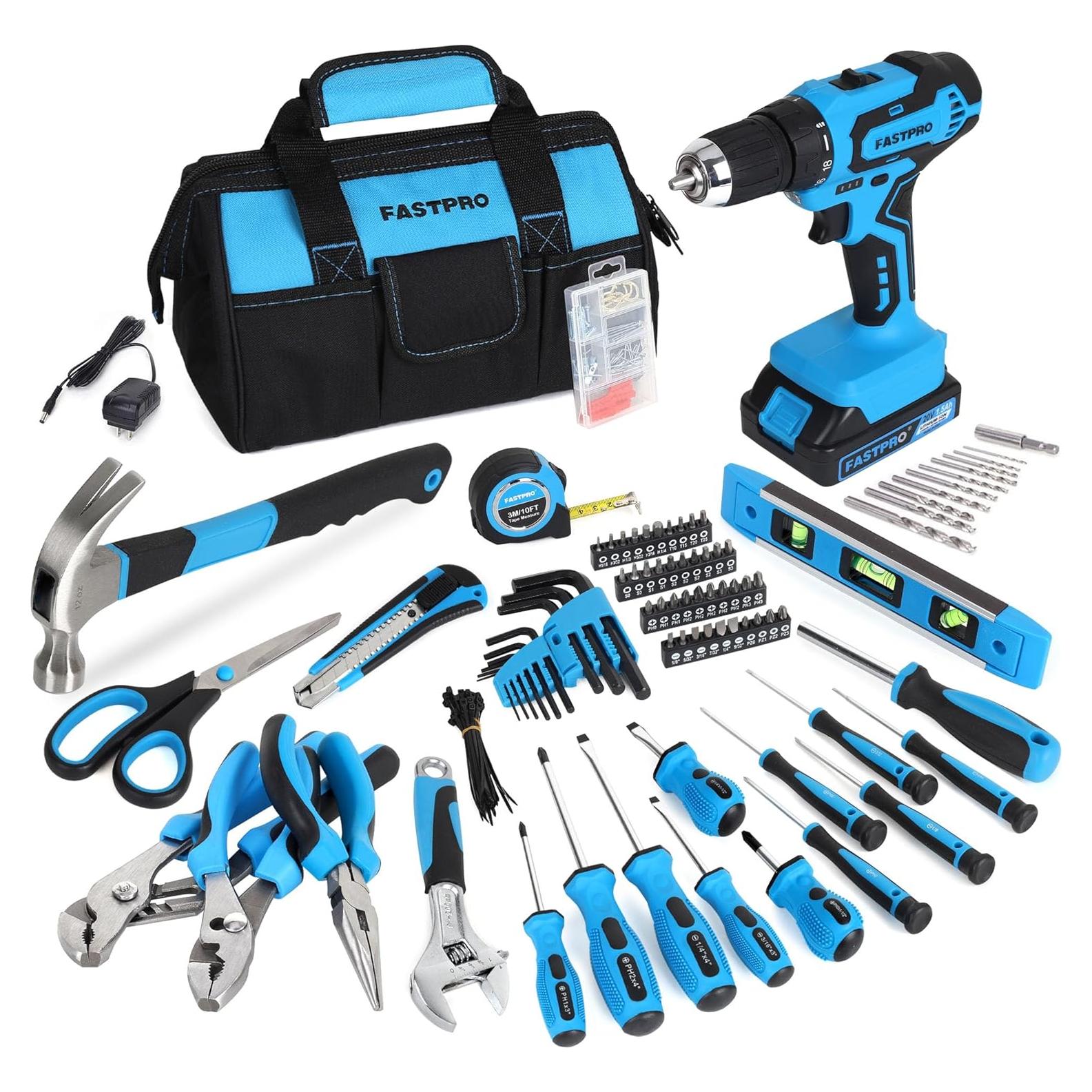 Juego de Herramientas 232 Piezas FASTPRO con Taladro 20V