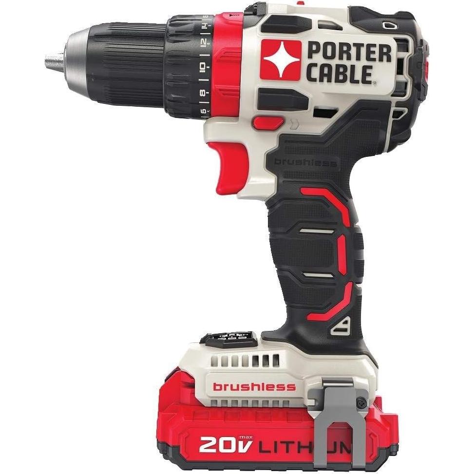 Taladro Inalámbrico Porter-Cable 20V MAX 1/2" con 2 Baterías