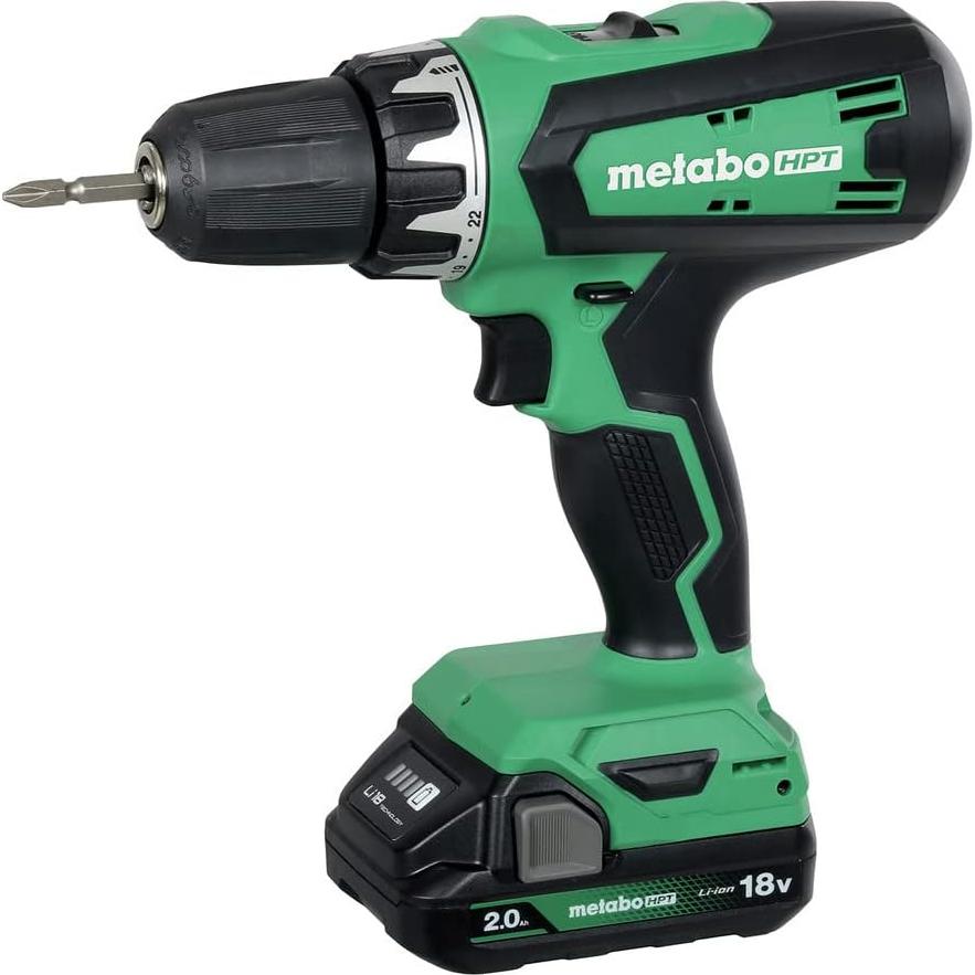 Taladro Inalámbrico Metabo HPT 18V con Batería 2.0Ah y Cargador
