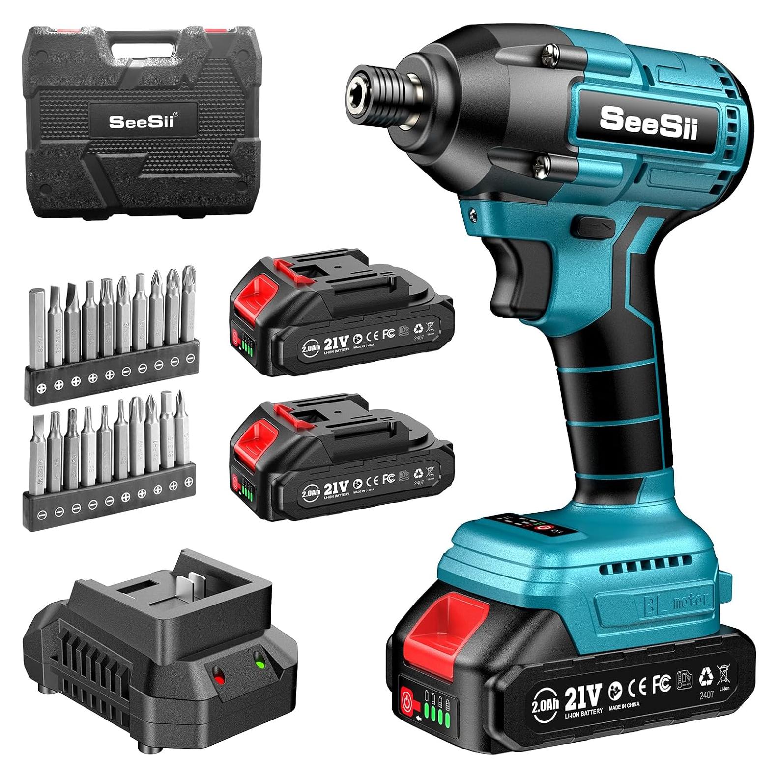 Destornillador de Impacto Inalámbrico Seesii QH150 21V 180 Nm