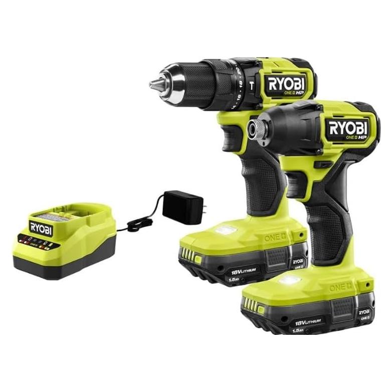 Kit Taladro Percusión y Destornillador RYOBI 18V HP 2 Herramientas