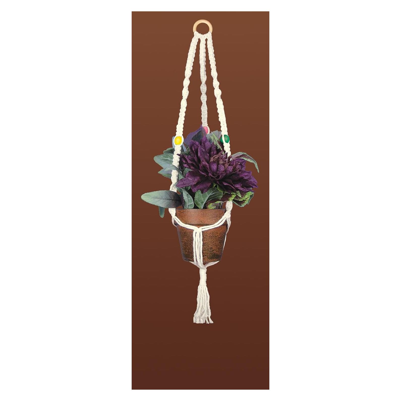 Kit de Macramé para Colgar Plantas Design Works 10x60 cm