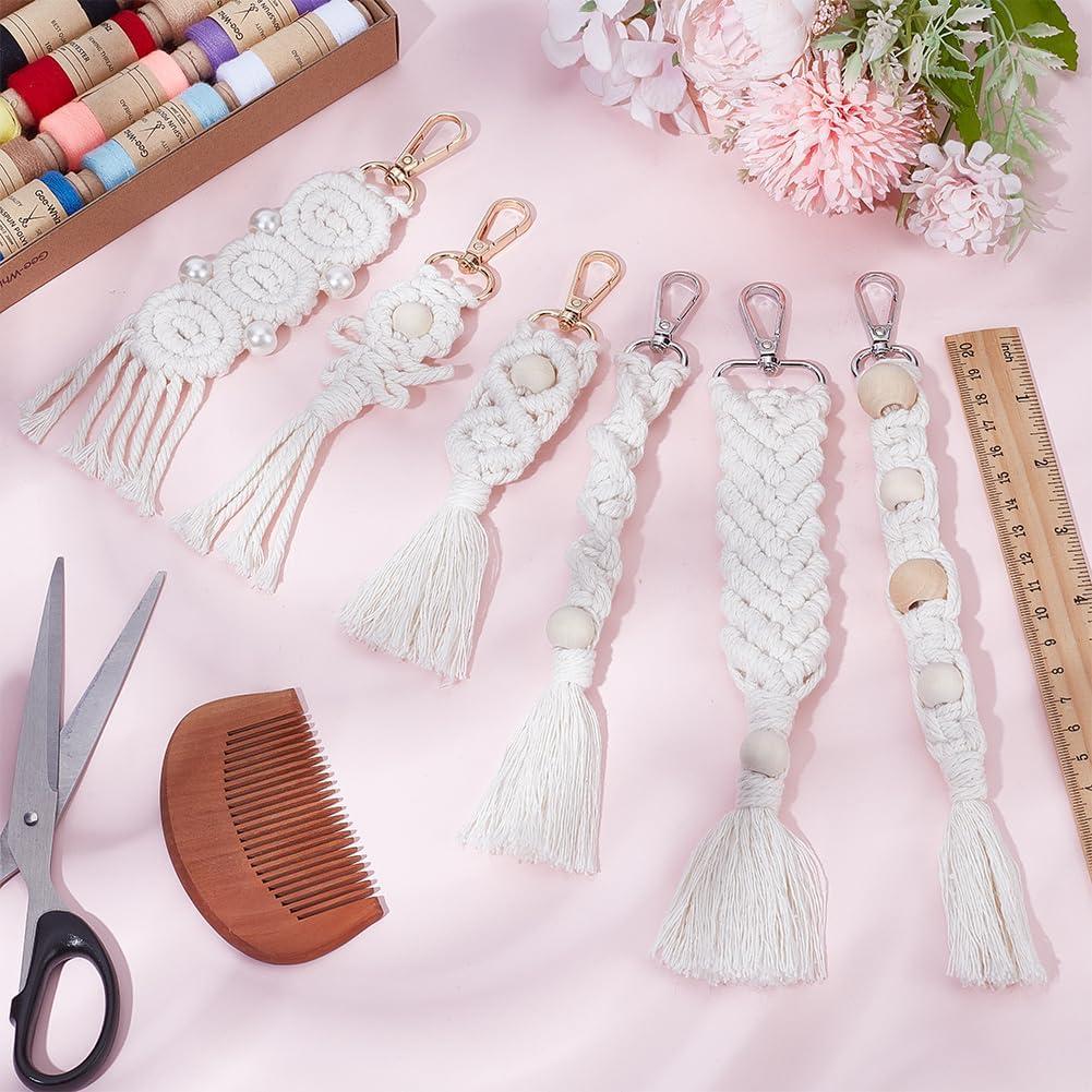 Kit de Llaveros de Macramé BEUNITONE para Principiantes DIY