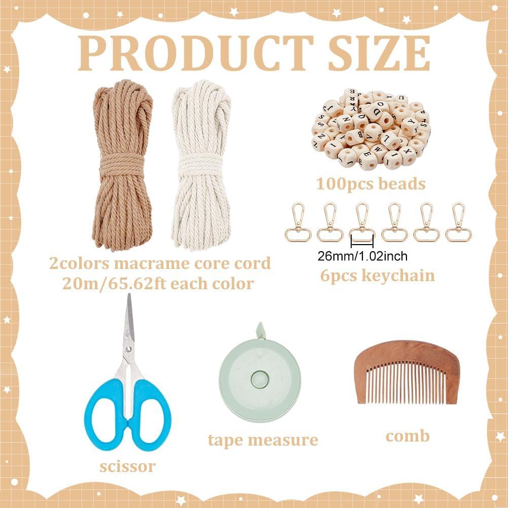 Kit de Llaveros de Macramé BEUNITONE para Principiantes - Boho