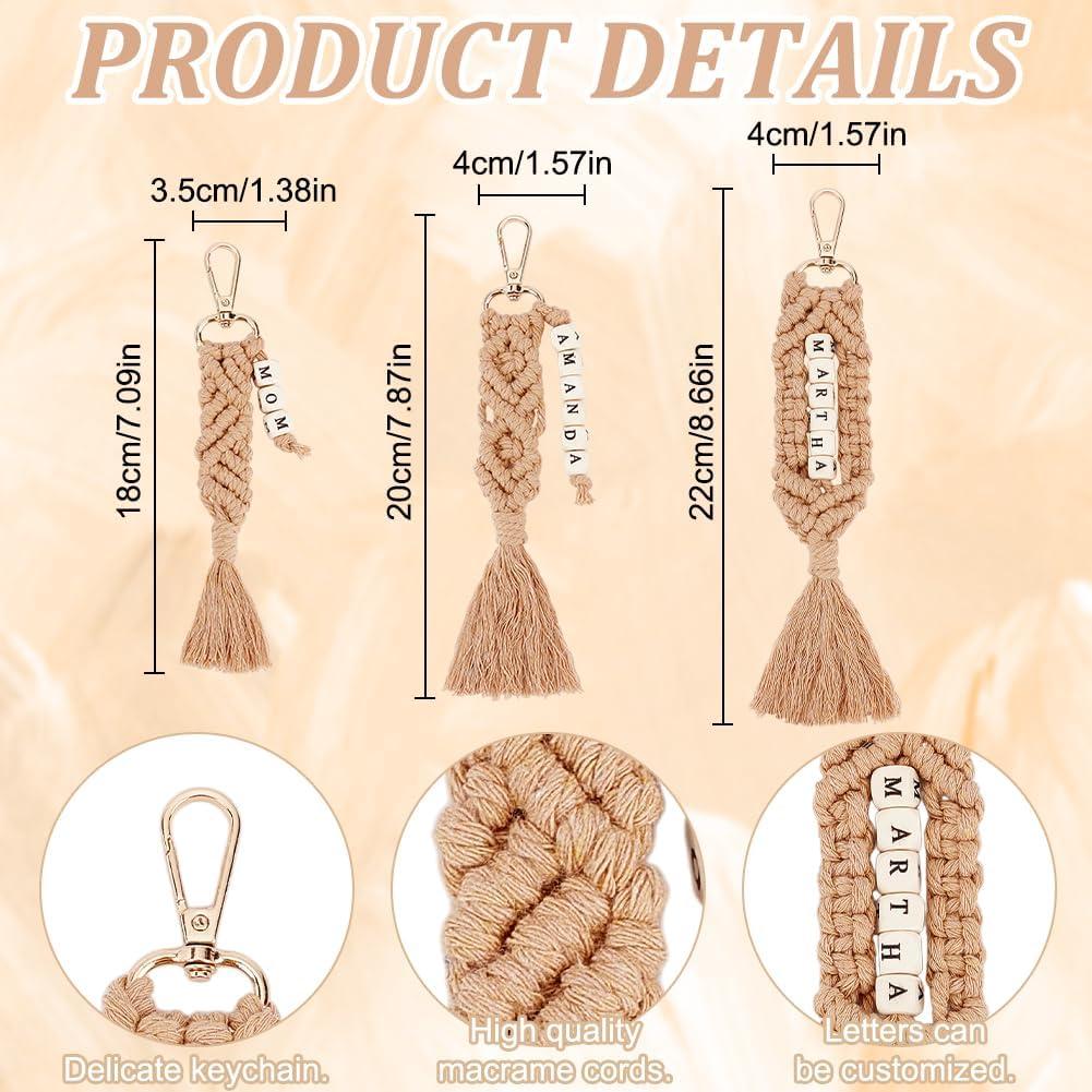 Kit de Llaveros de Macramé BEUNITONE para Principiantes - Boho