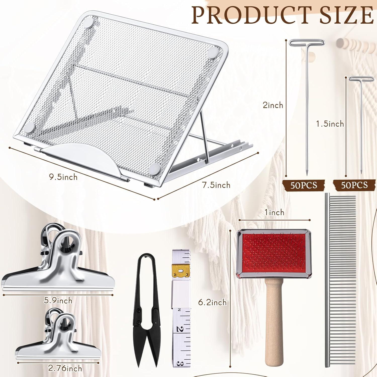 Kit de Macramé 108 Pcs Tandefio con Tablero y Soporte Ajustable