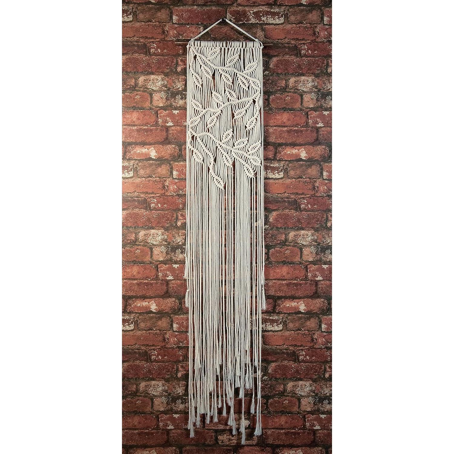 Kit Colgador de Pared Macramé Roble Sólido 23.5x33 cm