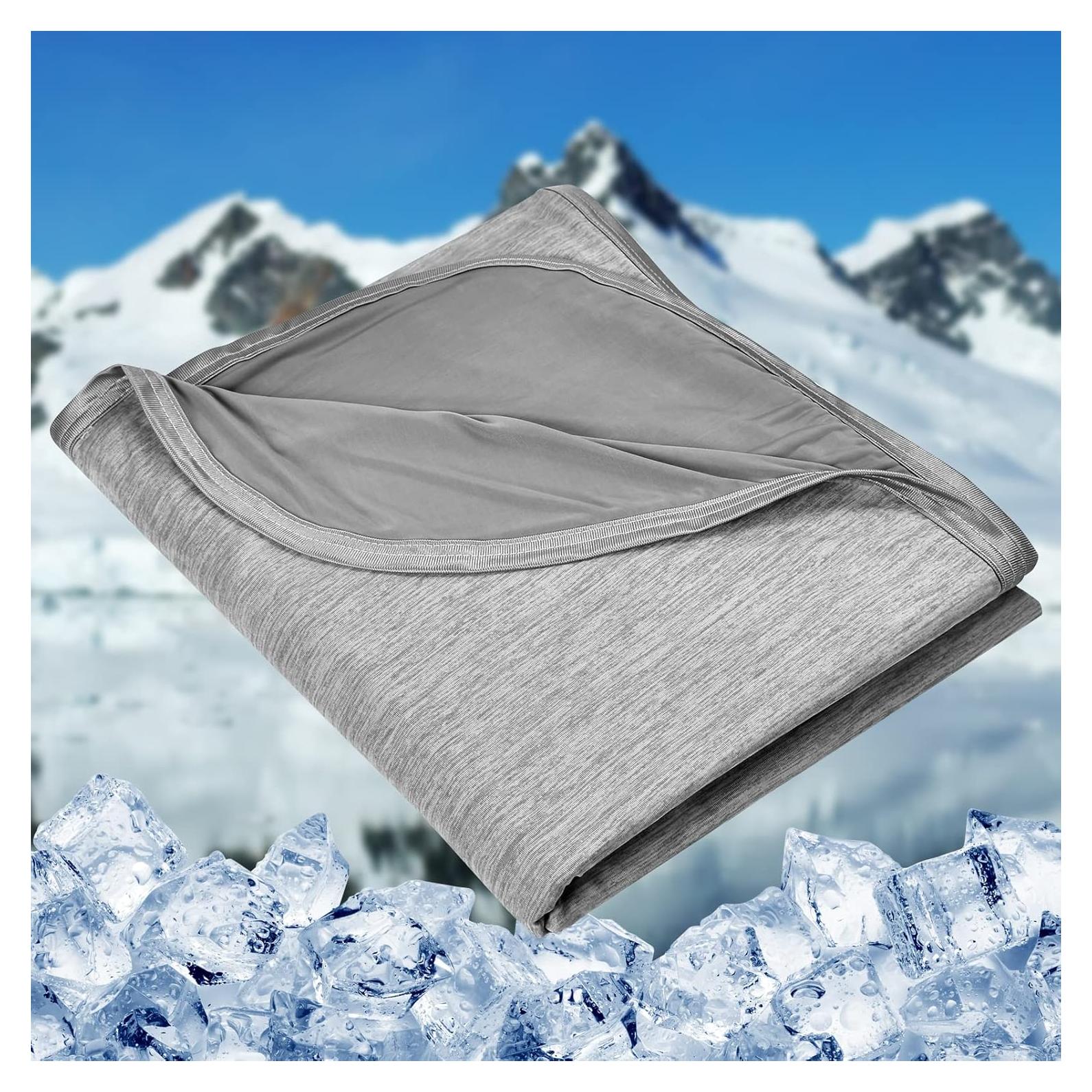 Manta Enfriadora HOMFINE Individual 152x203 cm Gris Transpirable