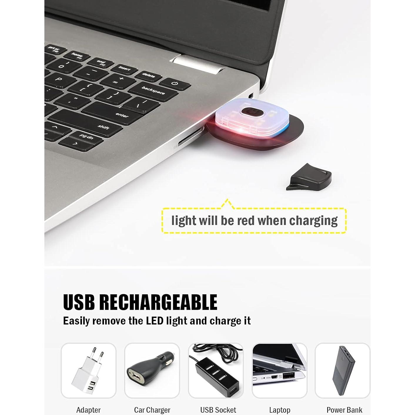 Gorro LED Unisex MELASA Gris, Recargable USB, Calentador de Invierno