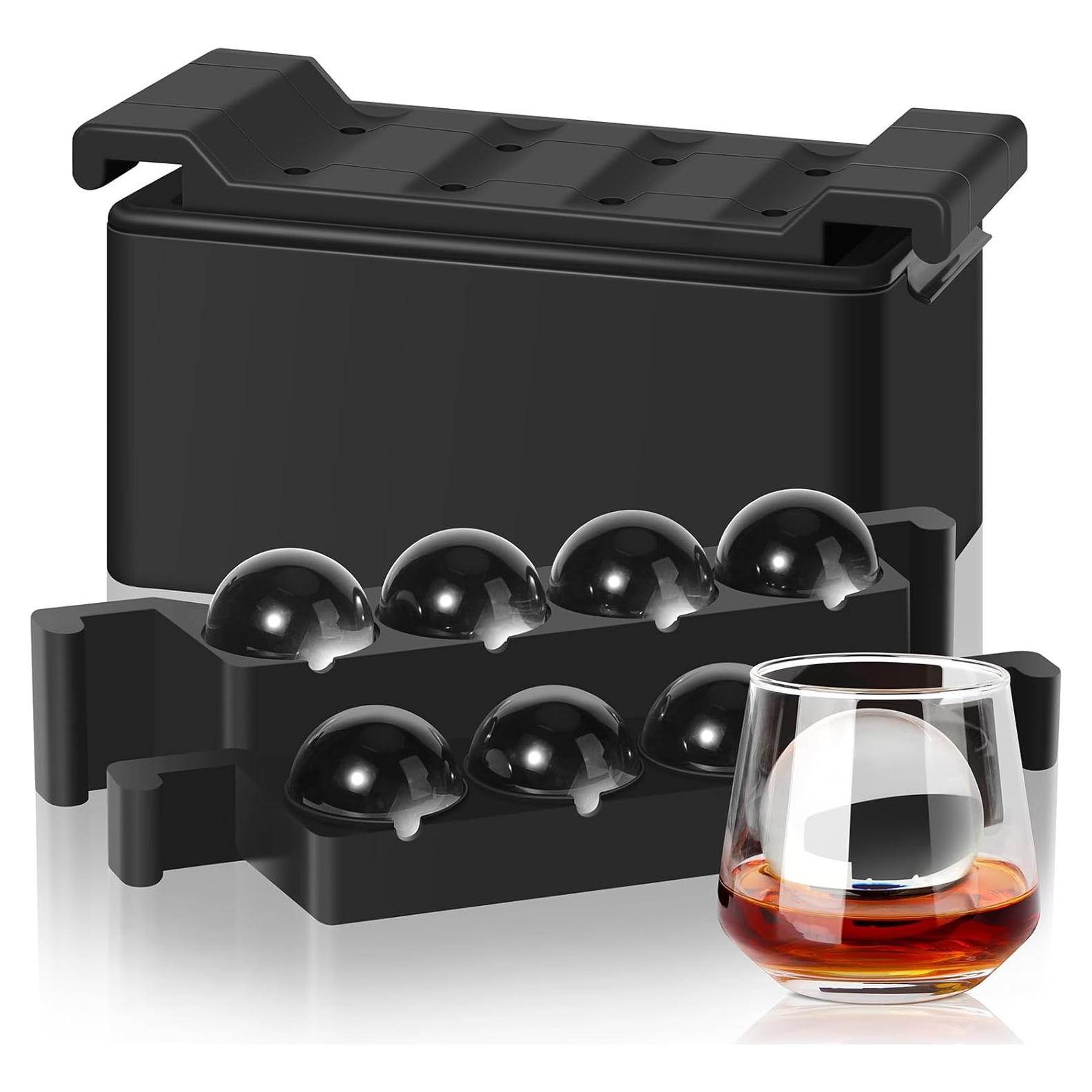 Molde para Hielo en Bola Mooues, 8 Esferas de 5 cm para Whisky