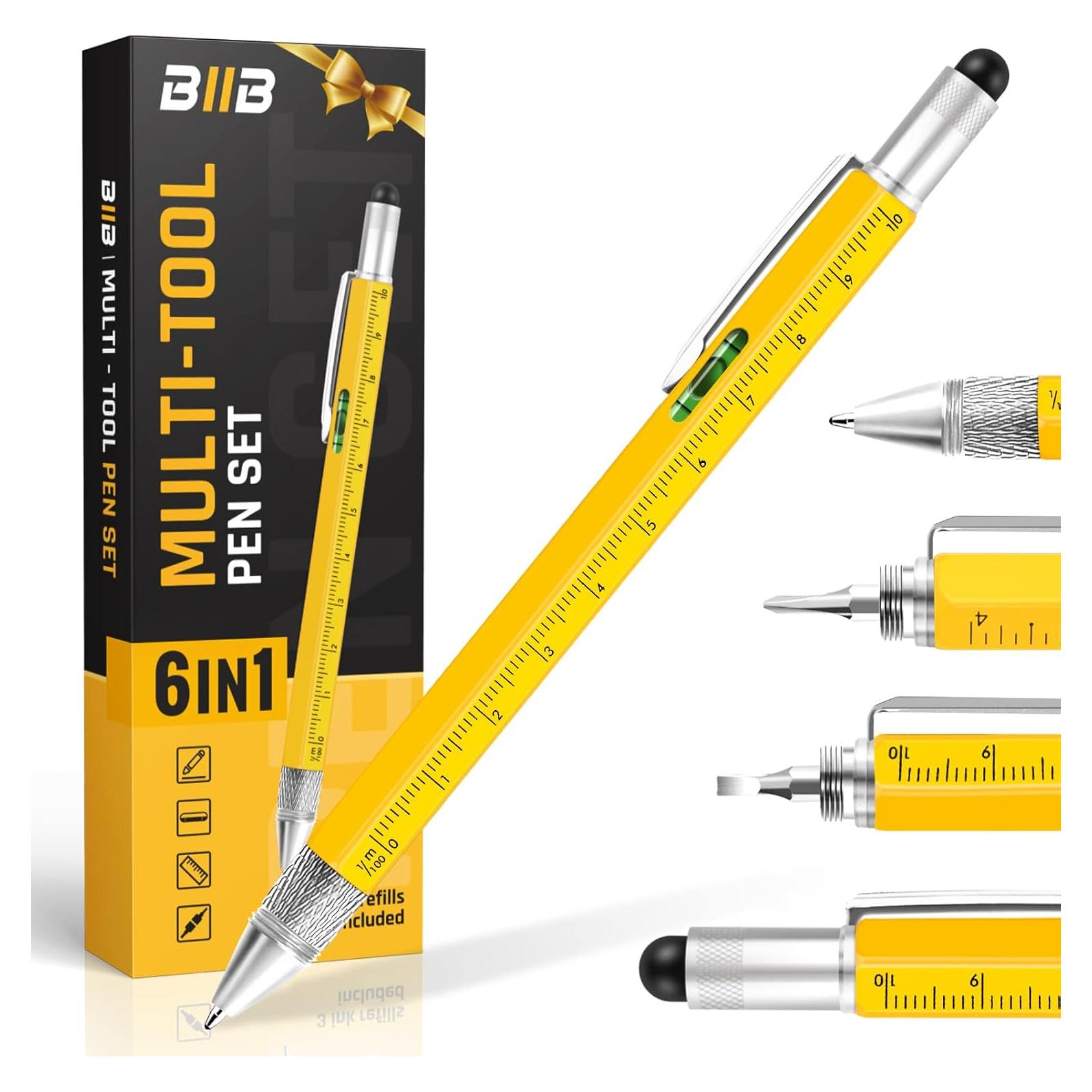 Bolígrafo Multiherramienta BIIB Amarillo 5 Piezas DIY