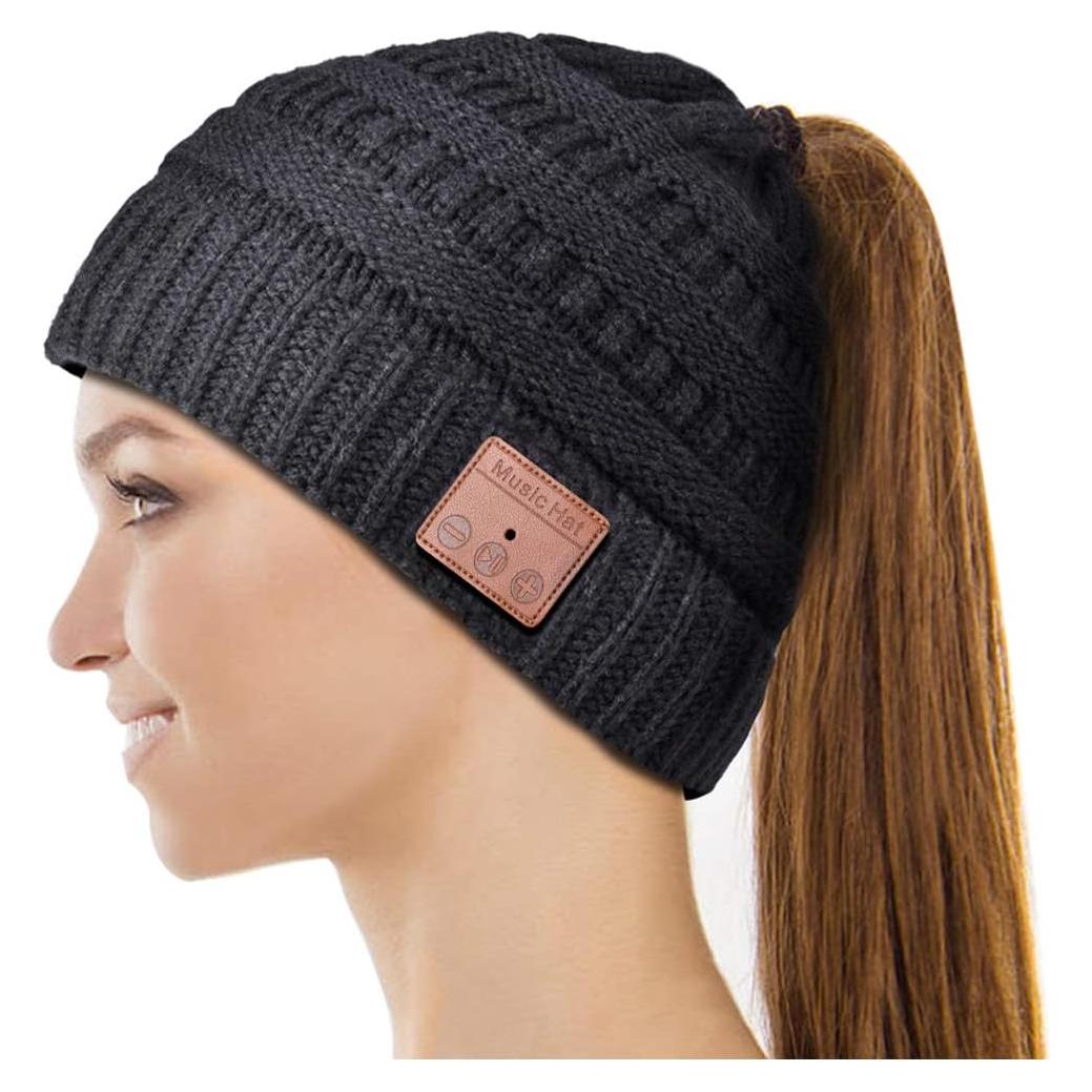 Gorro Bluetooth HIGHEVER a Rayas para Mujeres - Invierno 100% Lavable