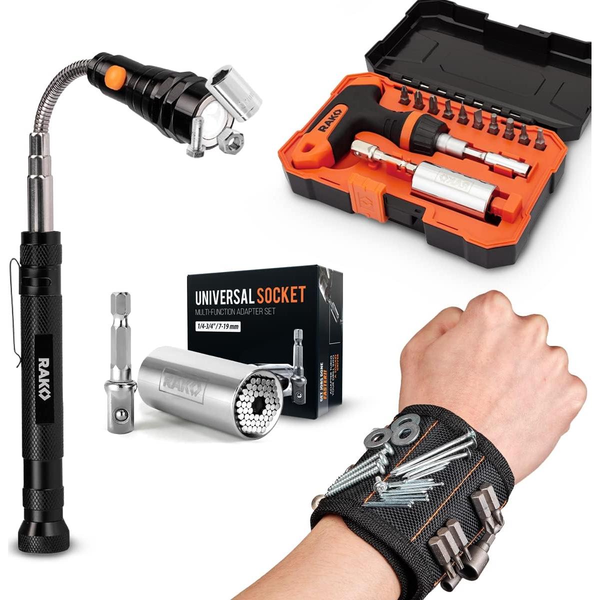 Juego de Llave de Enchufe Universal RAK 7-19mm, Acero Inoxidable