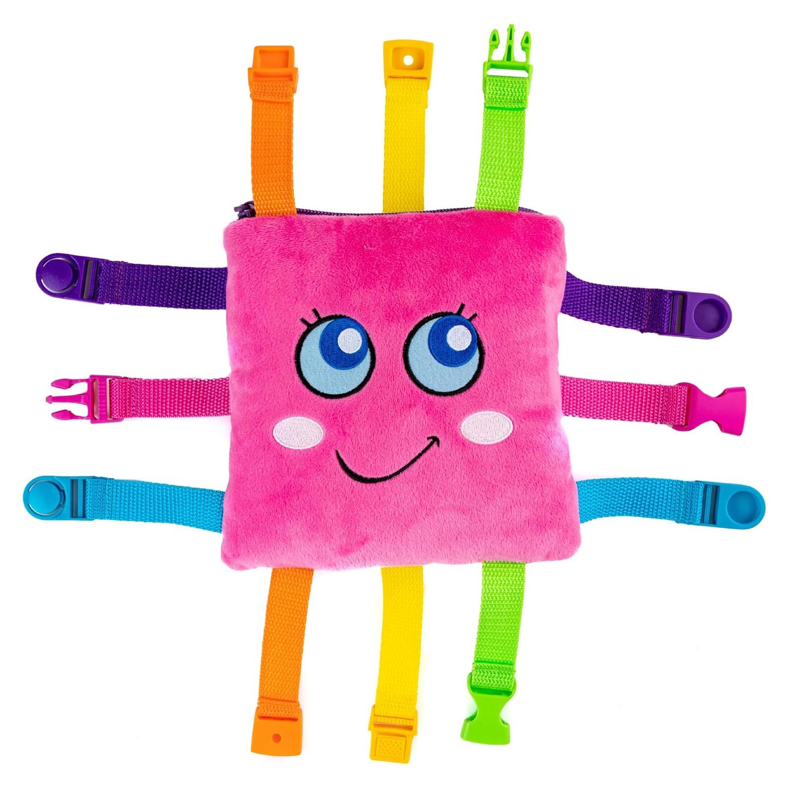 Juego de Actividad de Aprendizaje Buckle Toys Bella Square - 16.5 cm